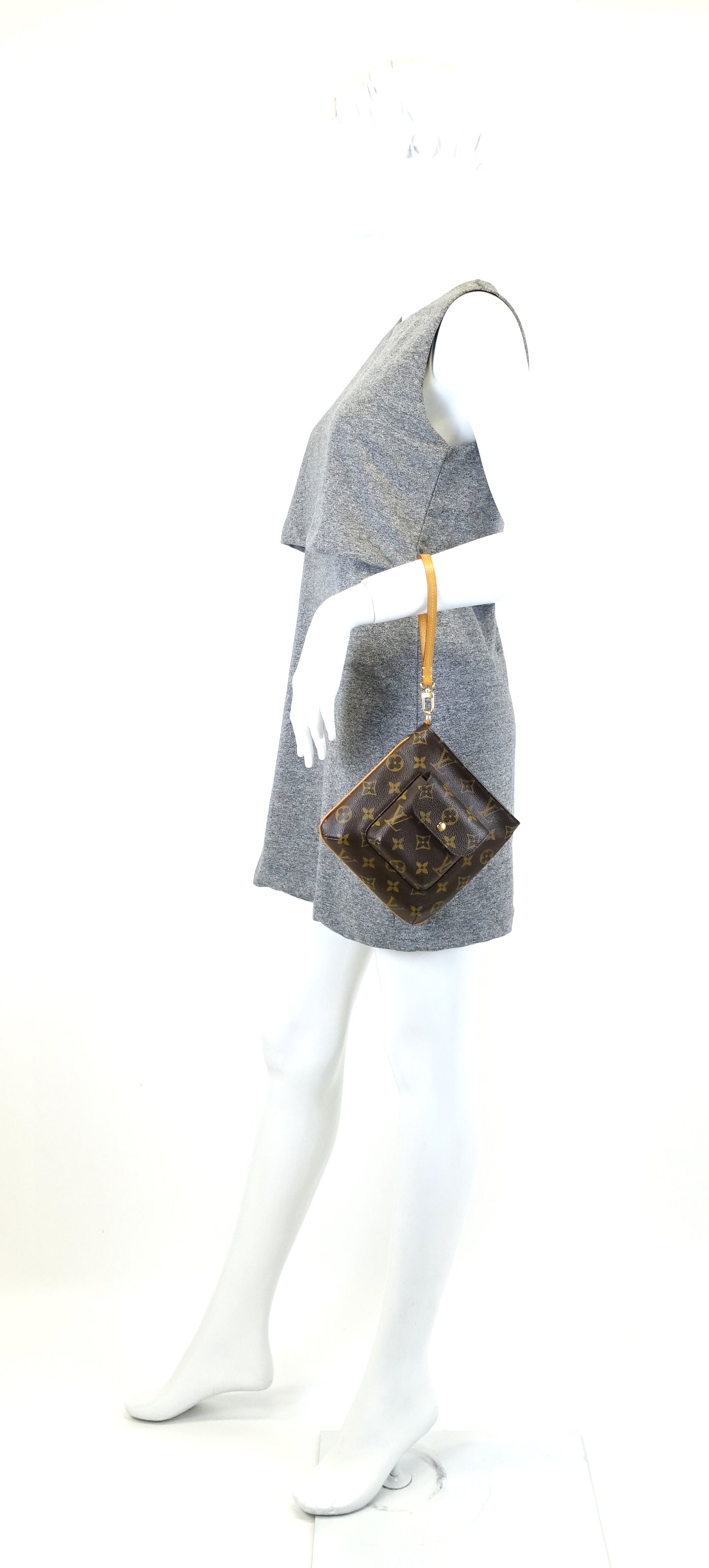 Louis Vuitto Partition Wristlet Monogram Canvas Bag