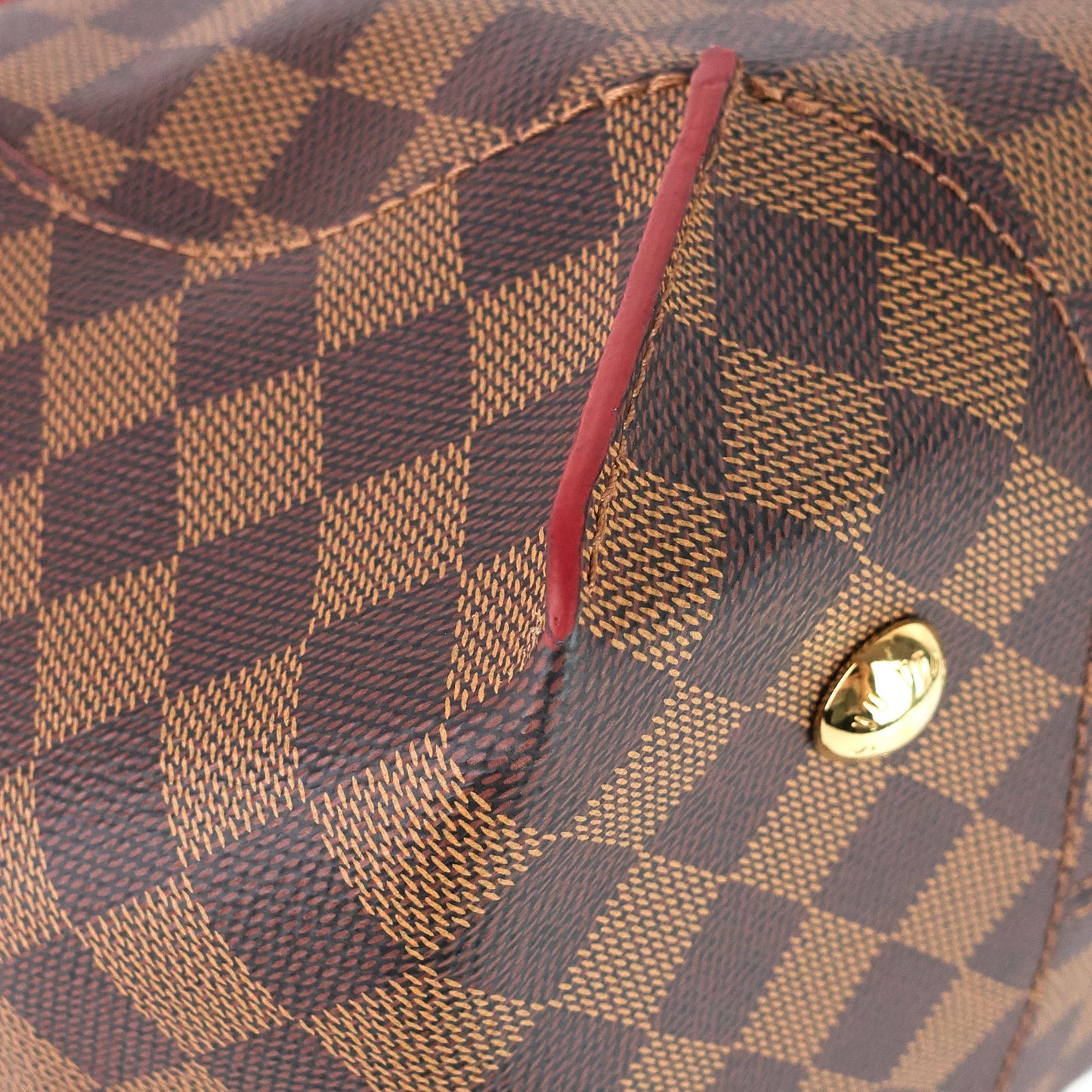 Louis Vuitto Caissa MM Damier Ebene Canvas Tote Bag