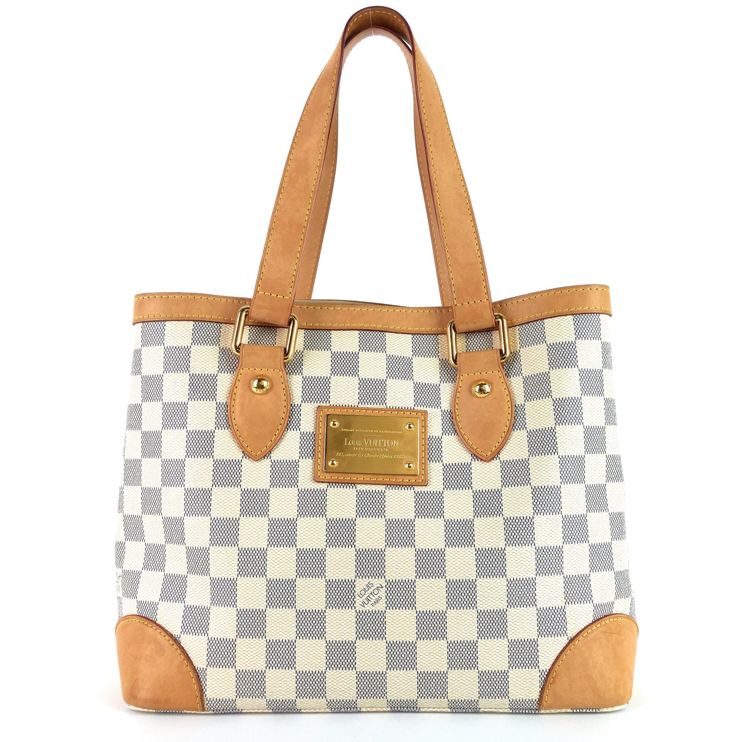 Louis Vuitto Hampstead Damier Azur Canvas Bag