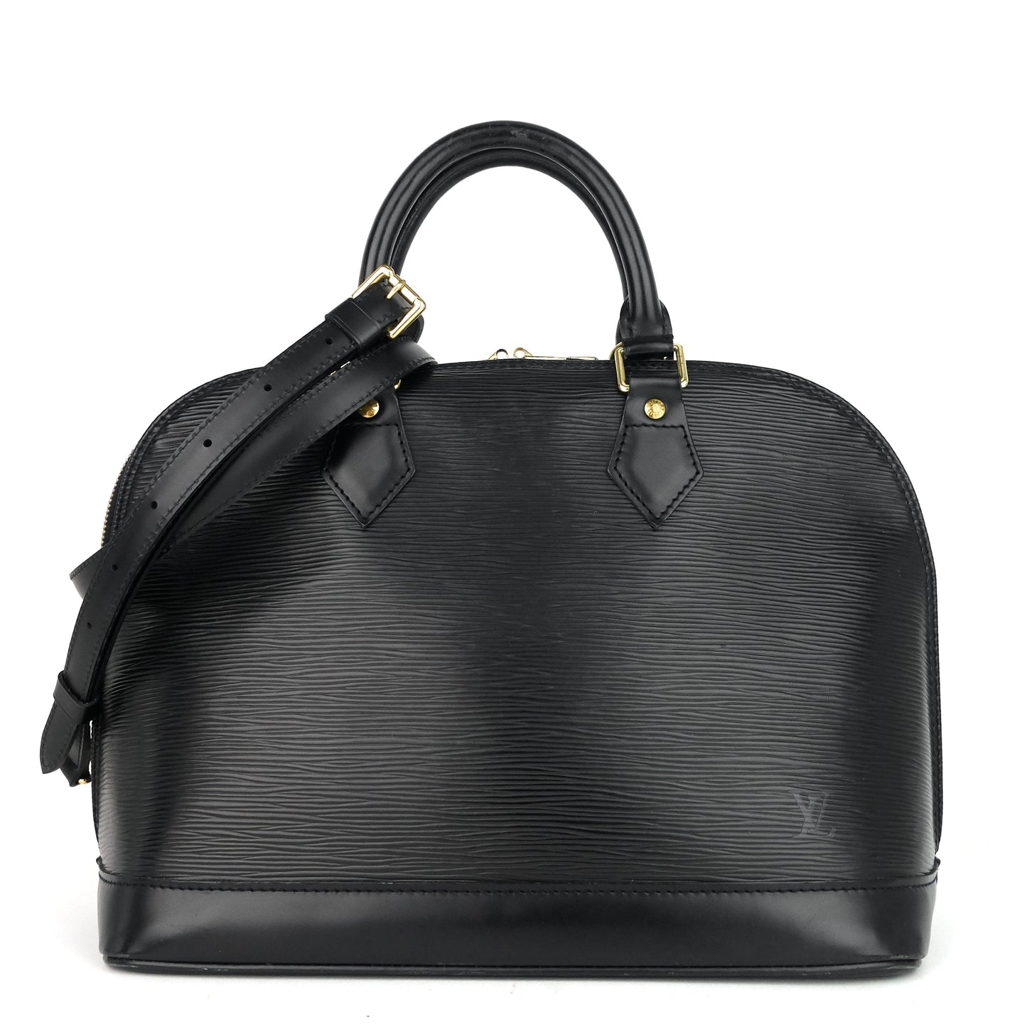 Louis Vuitto Alma Black Epi Leather Bag