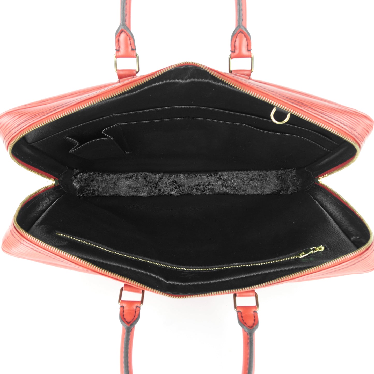 Louis Vuitto Porte-Documents Voyage Red Epi Leather Briefcase Bag