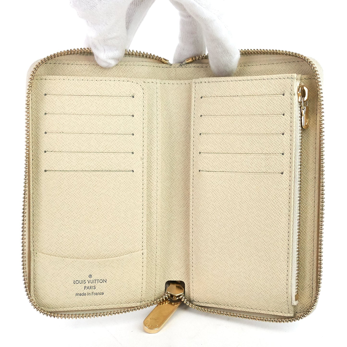 Louis Vuitto Zippy Compact Damier Azur Canvas Wallet