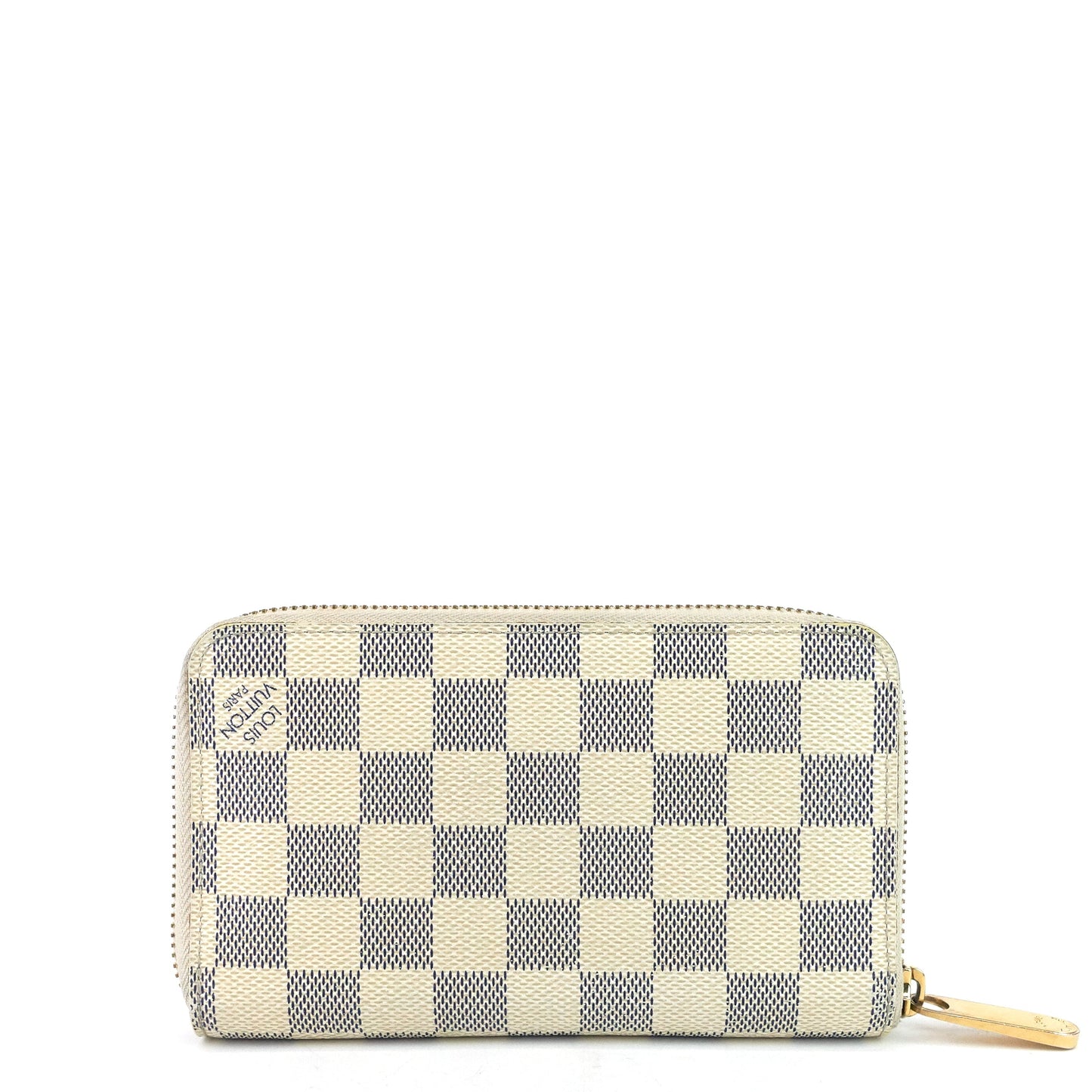Louis Vuitto Zippy Compact Damier Azur Canvas Wallet