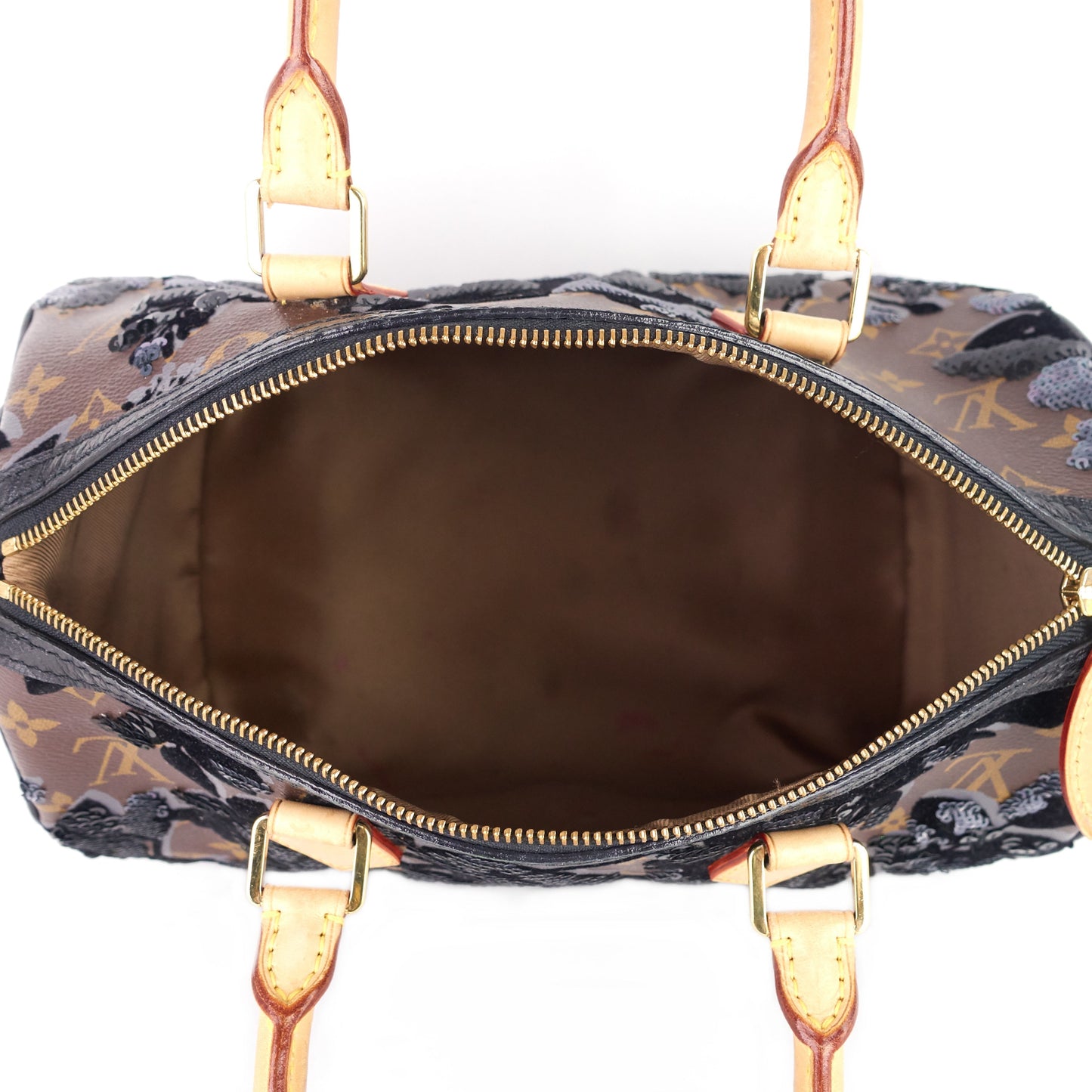 Louis Vuitto Speedy 30 Fleur de Jais Monogram Canvas Sequin Bag