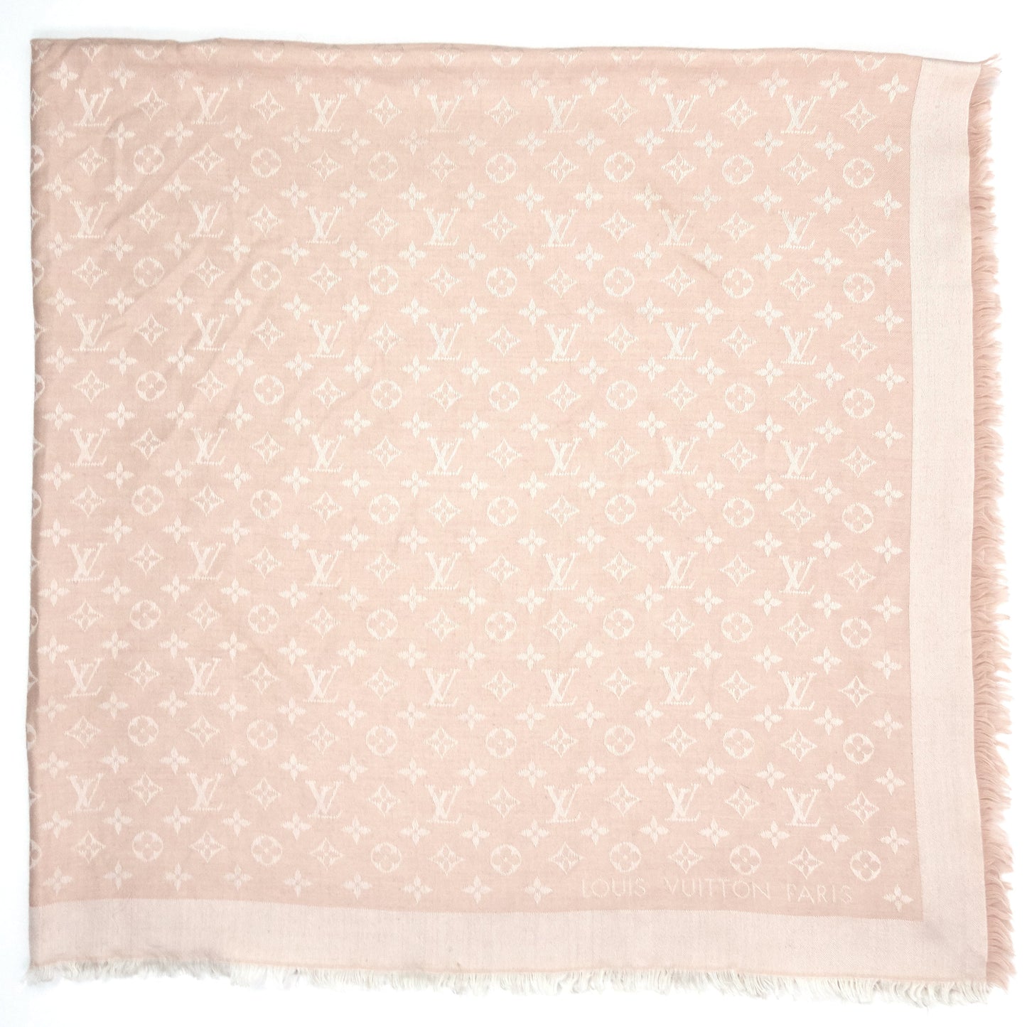 Louis Vuitto Monogram Denim Rose Shawl