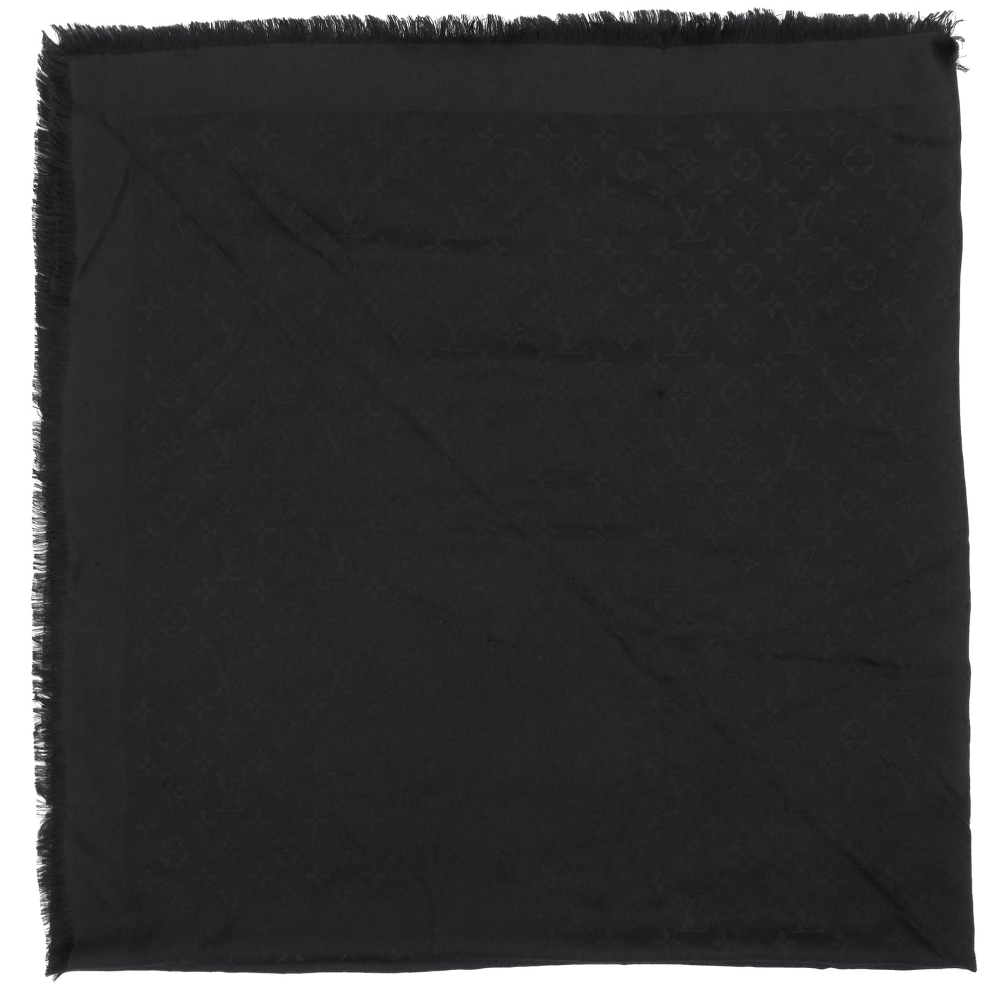Louis Vuitto Monogram Square Silk/Wool Shawl