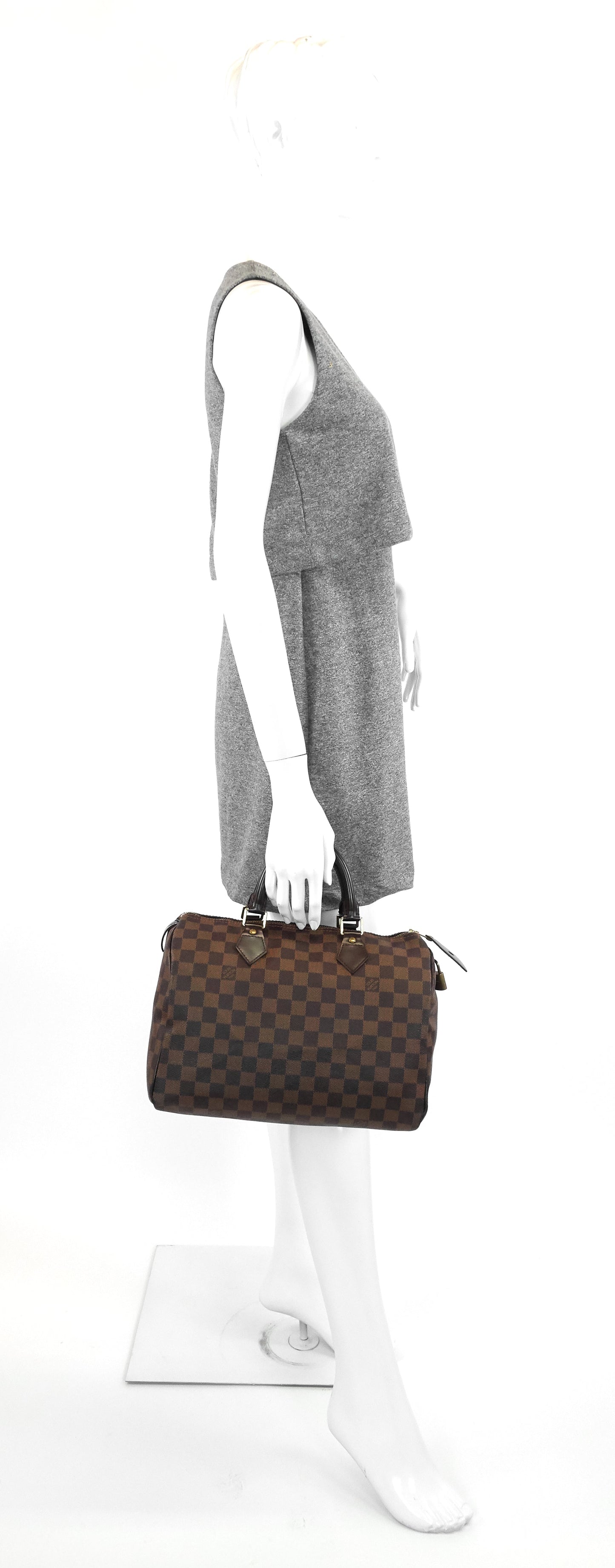 Louis Vuitto Speedy 30 Damier Ebene Canvas Bag
