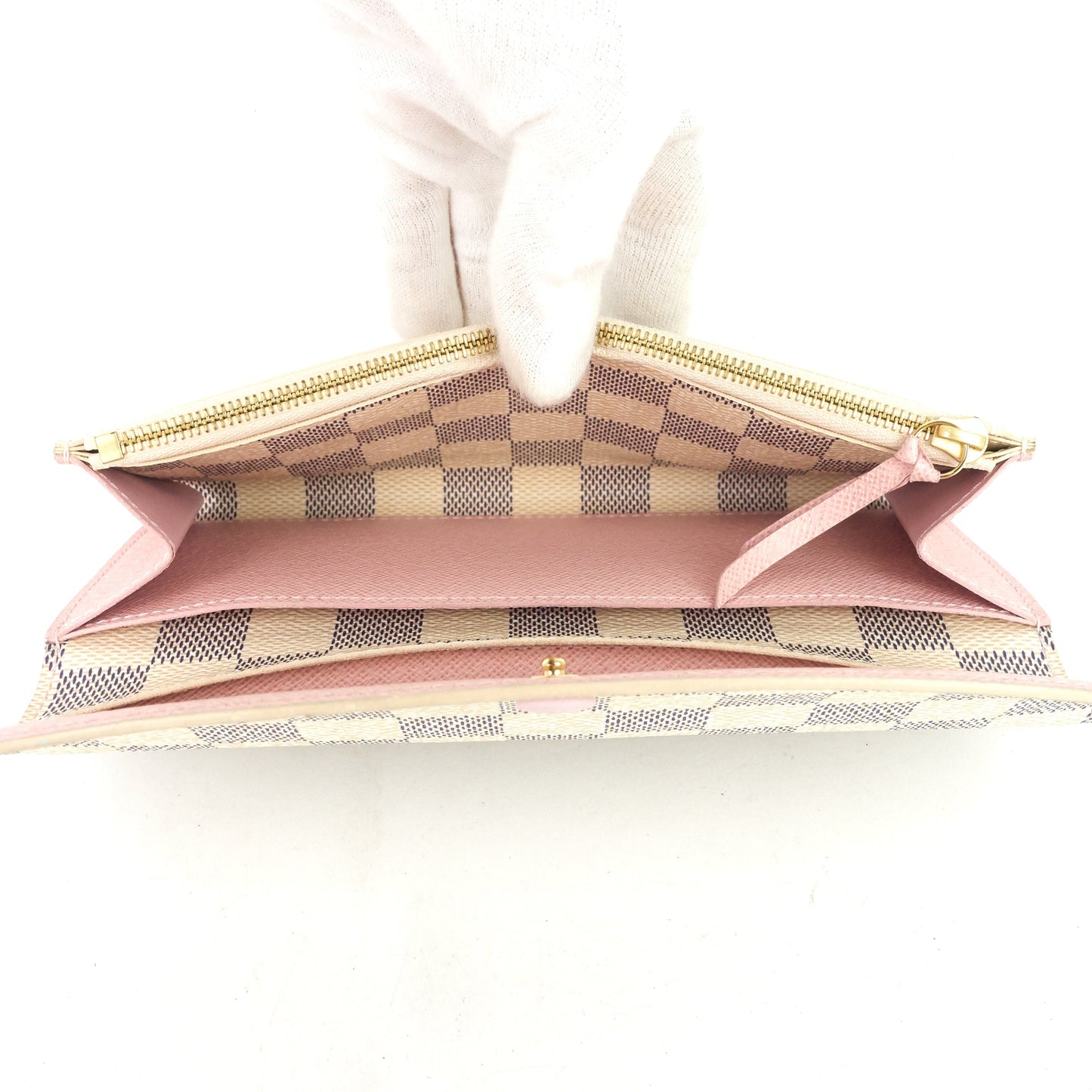 Louis Vuitto Emilie Damier Azur Canvas Wallet