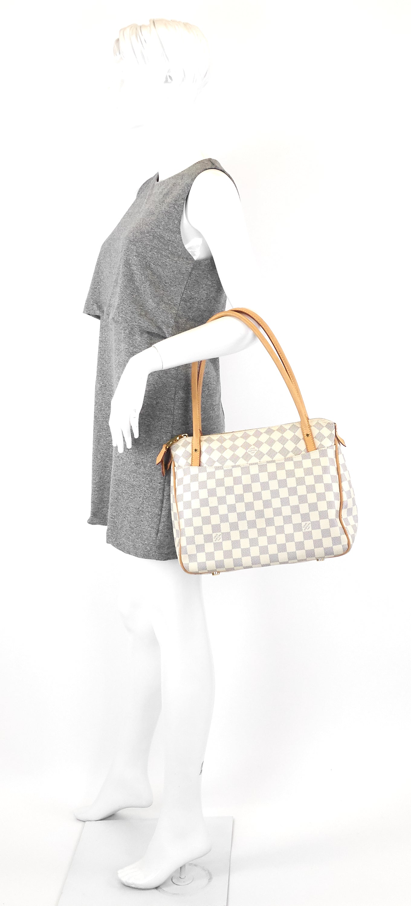 Louis Vuitto Figheri PM Damier Azur Canvas Bag