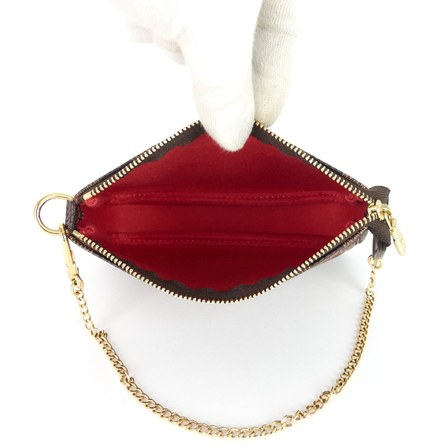 Louis Vuitto Pochette Accessoires Mini Damier Ebene Canvas Bag