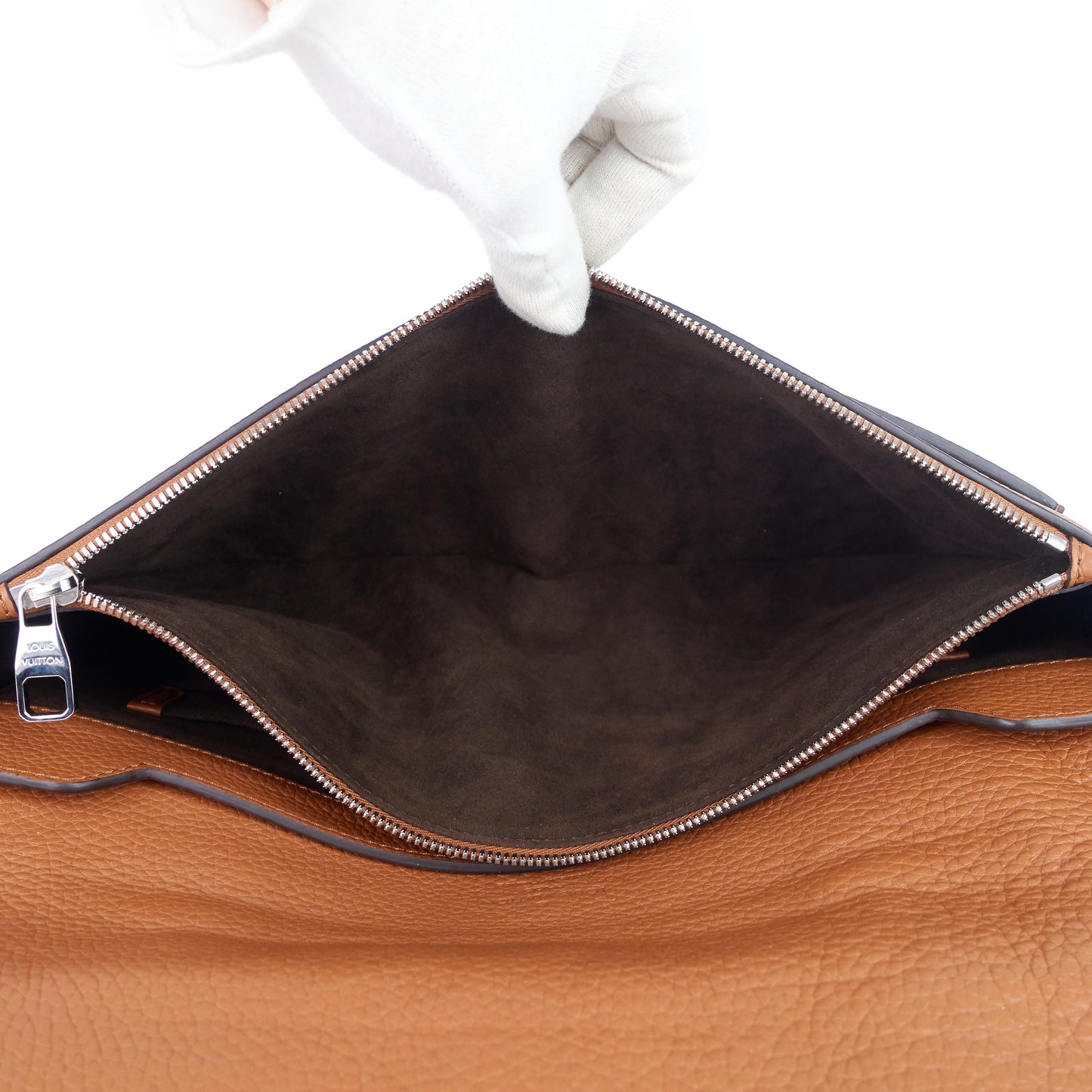Louis Vuitto Serviette Dorian Taurillon Leather Briefcase Bag