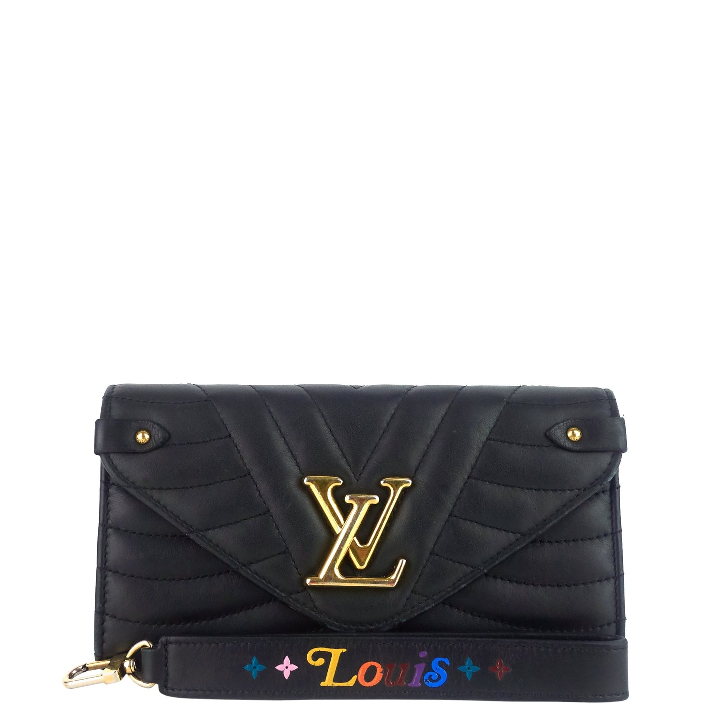 Louis Vuitto New Wave Calfskin Leather Long Wallet