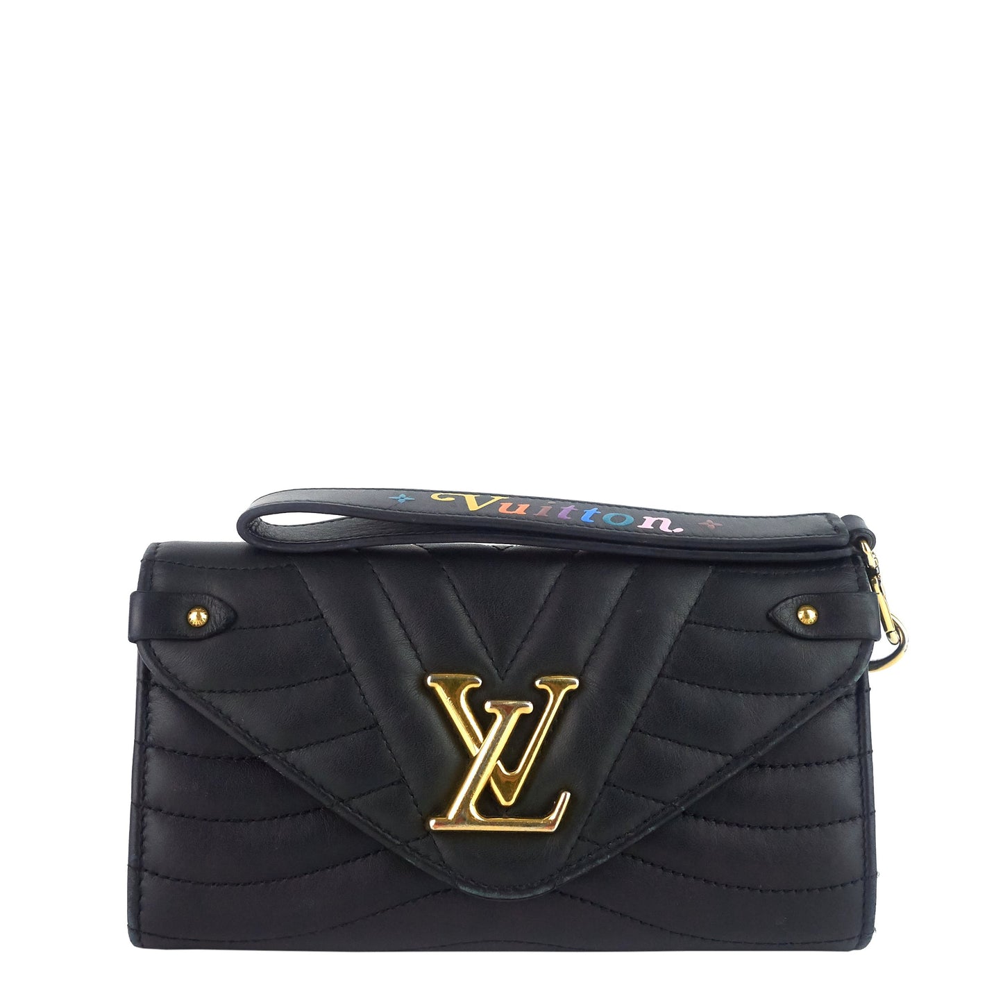 Louis Vuitto New Wave Calfskin Leather Long Wallet