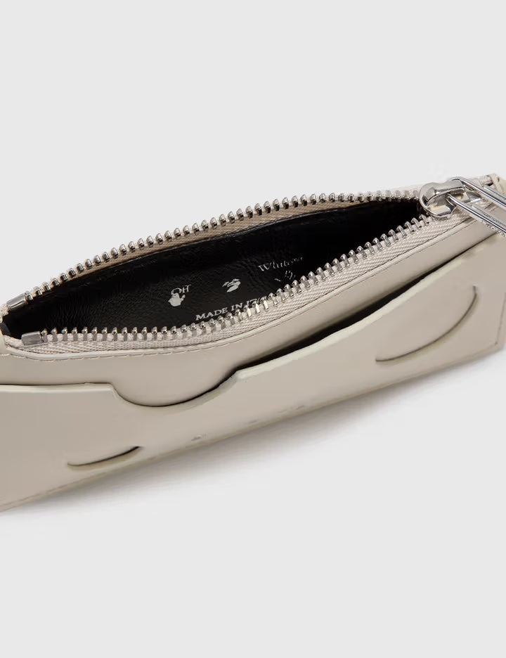 OFF WHITE BURROW ZIPPED COIN PURSE
