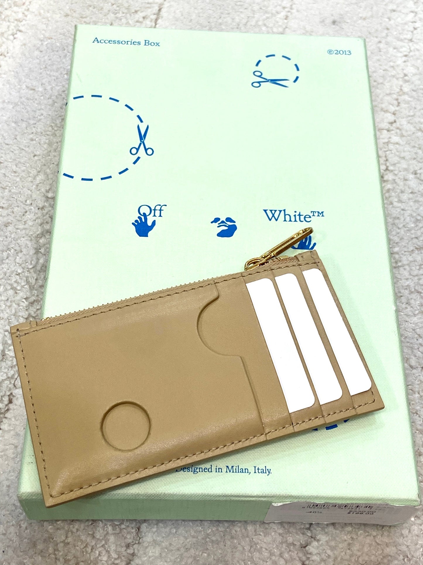 OFF WHITE BURROW ZIPPED COIN PURSE