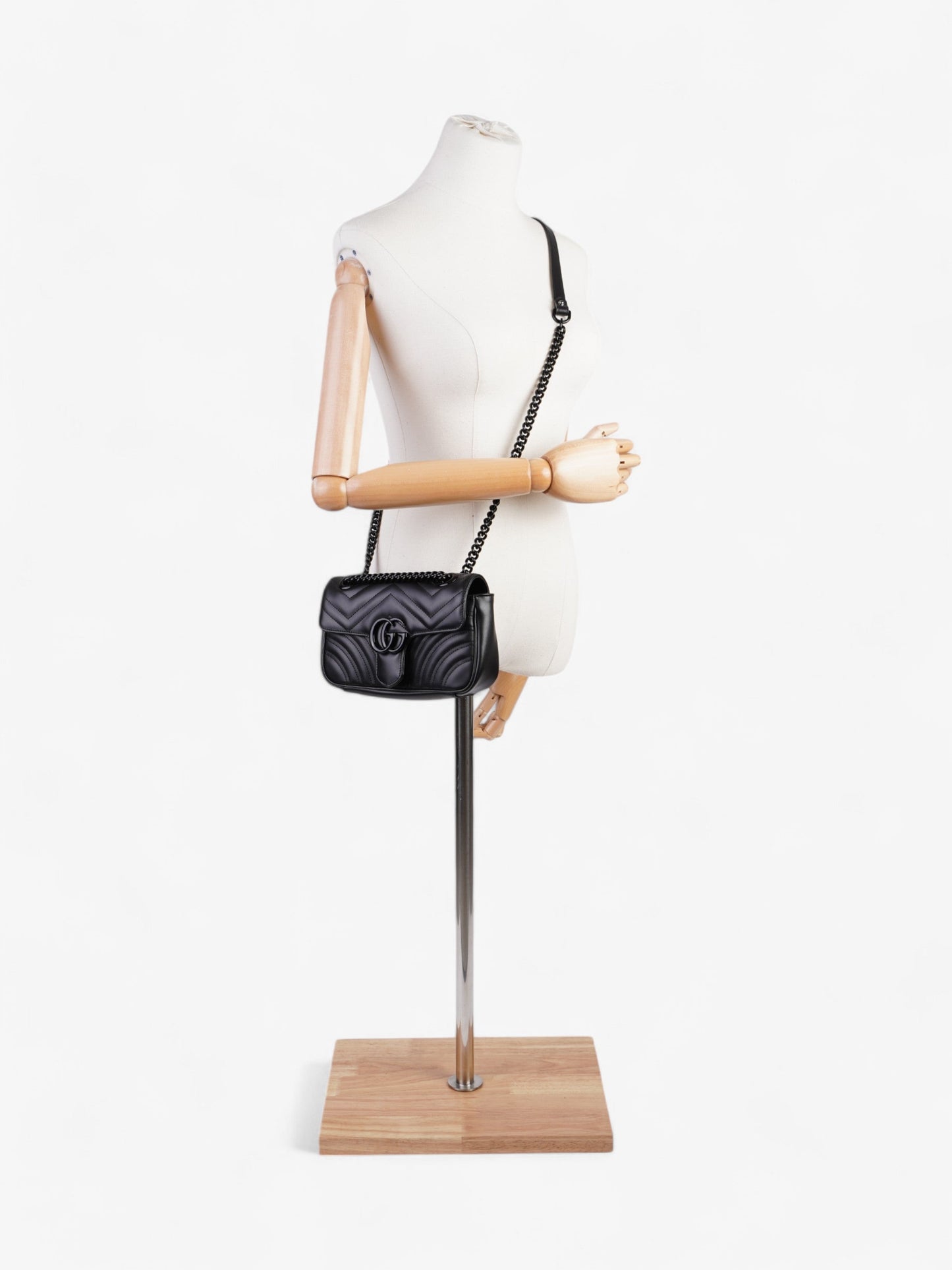 Gucci GG Marmont Black Matelasse Leather Mini