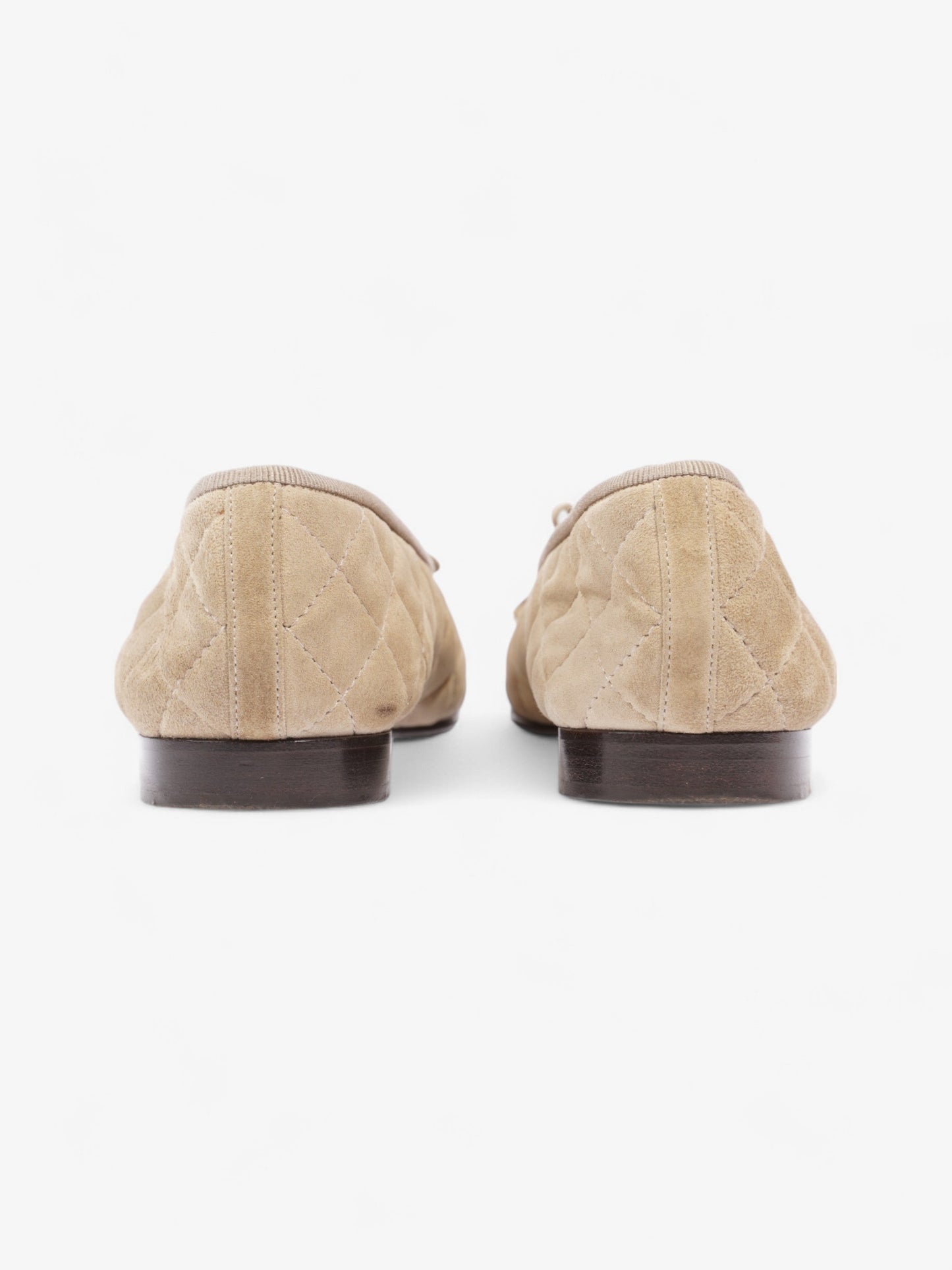 Chanel CC Ballet Flats  Beige  Suede EU 37 UK 4
