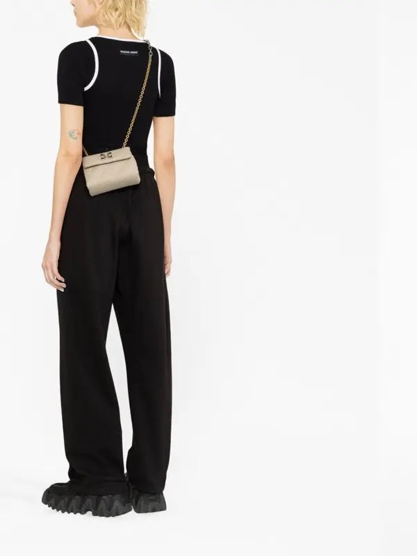 OFF-WHITE QUILTED LINEN JACKHAMMER 17 CROSSBODY BAG