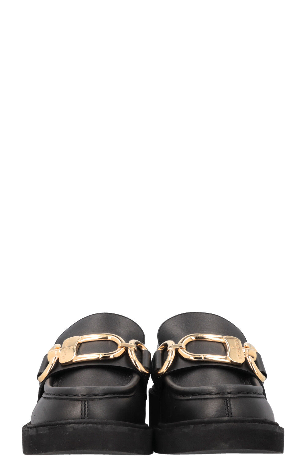 LOUIS VUITTON Academy Lock Loafers Black
