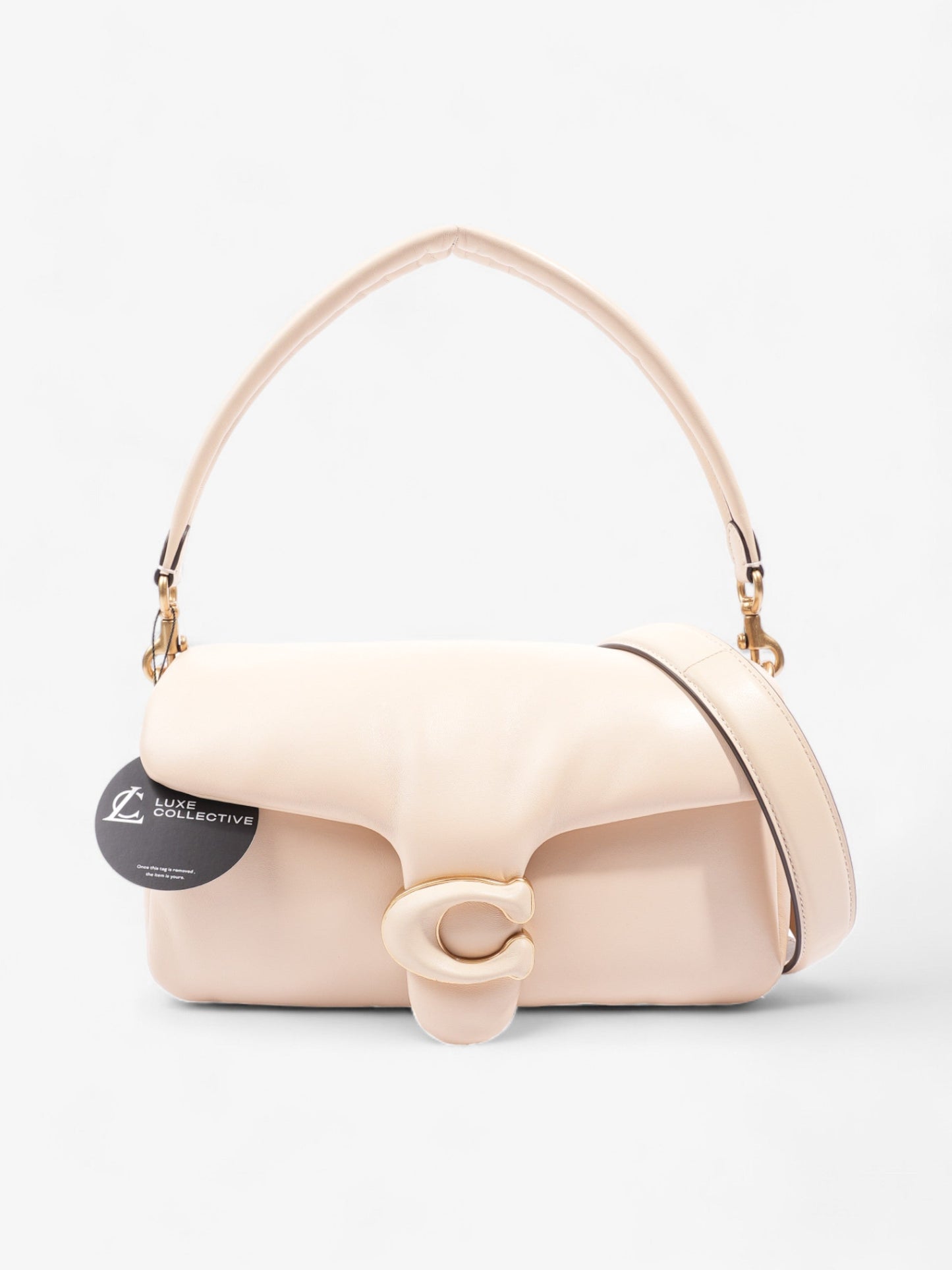 Coach Pillow Tabby Cream Leather 26
