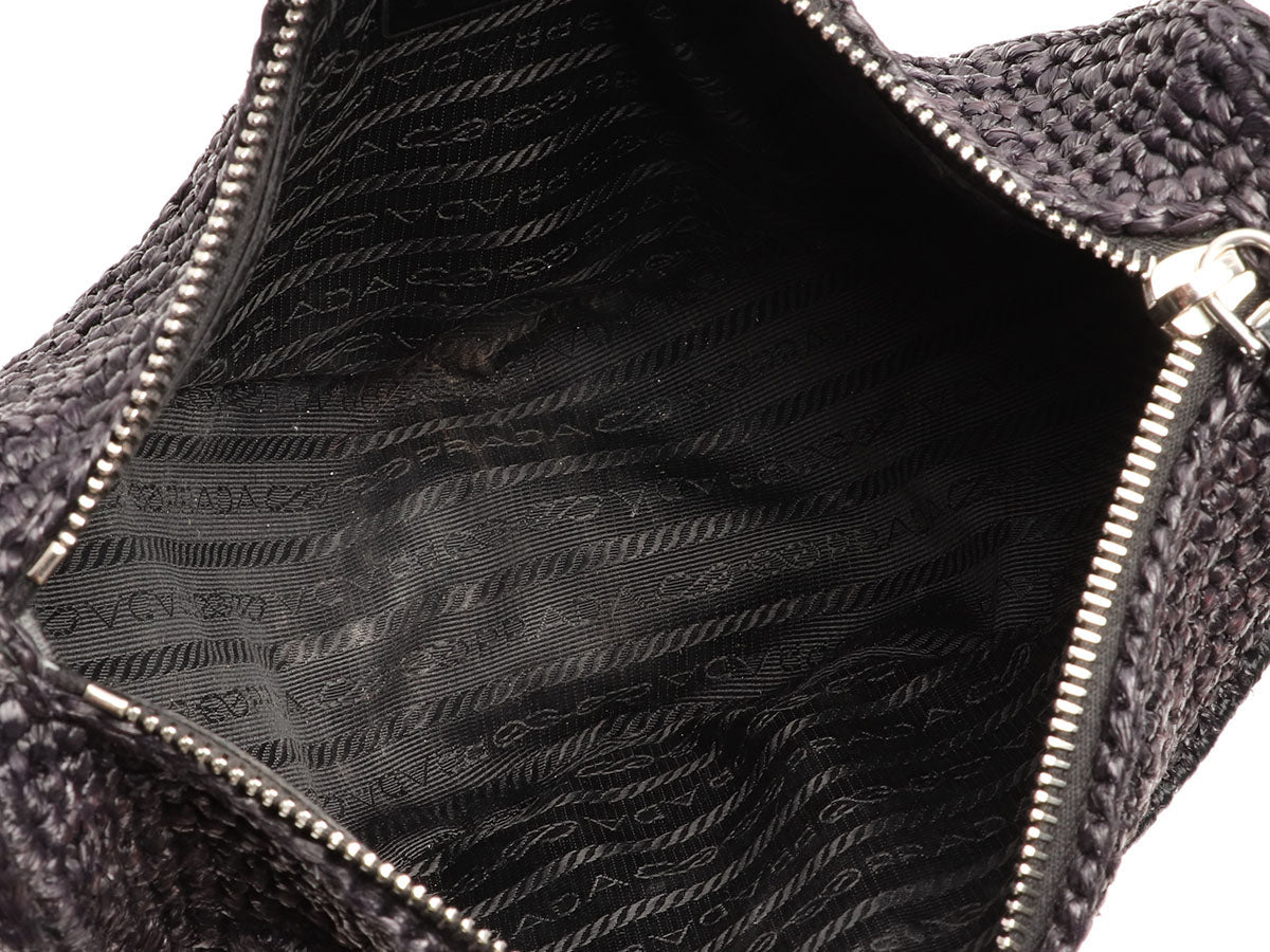 Prada Black Triangle Crochet Bag
