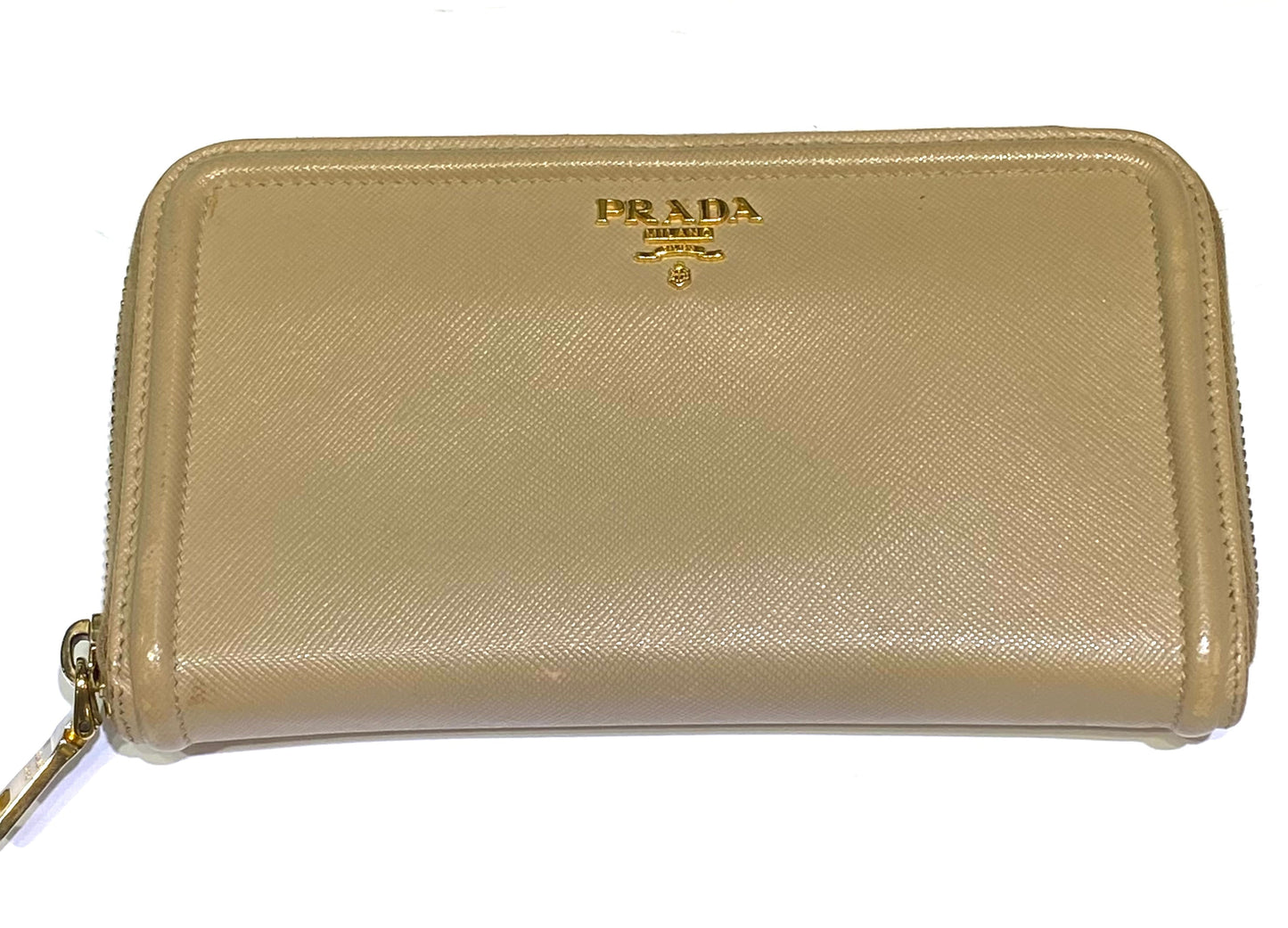 PRADA SAFFIANO LEATHER ZIP-AROUND CONTINENTAL WALLET