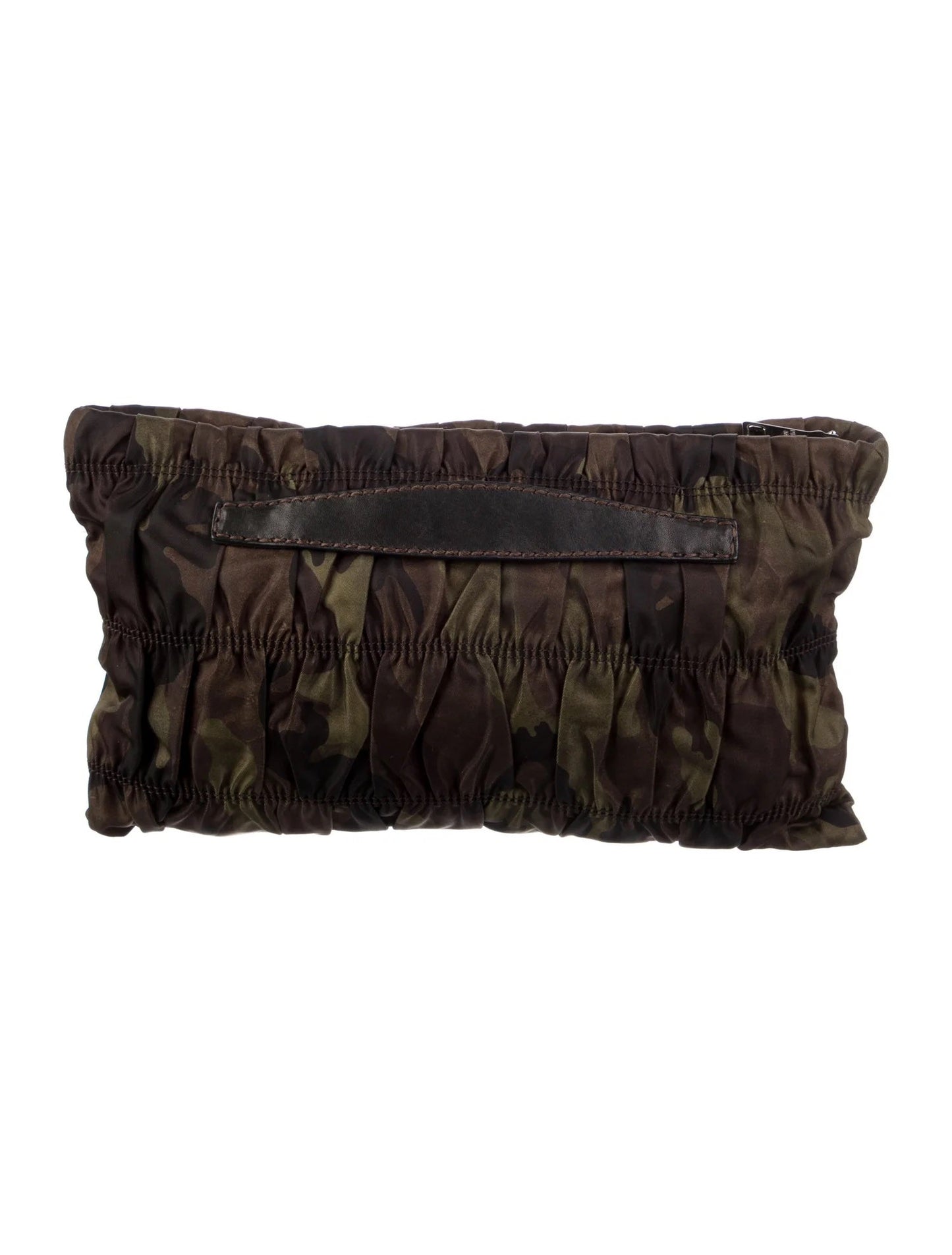 PRADA TESSUTO CAMOFLAGE GAUFRE POUCH CLUTCH BAG
