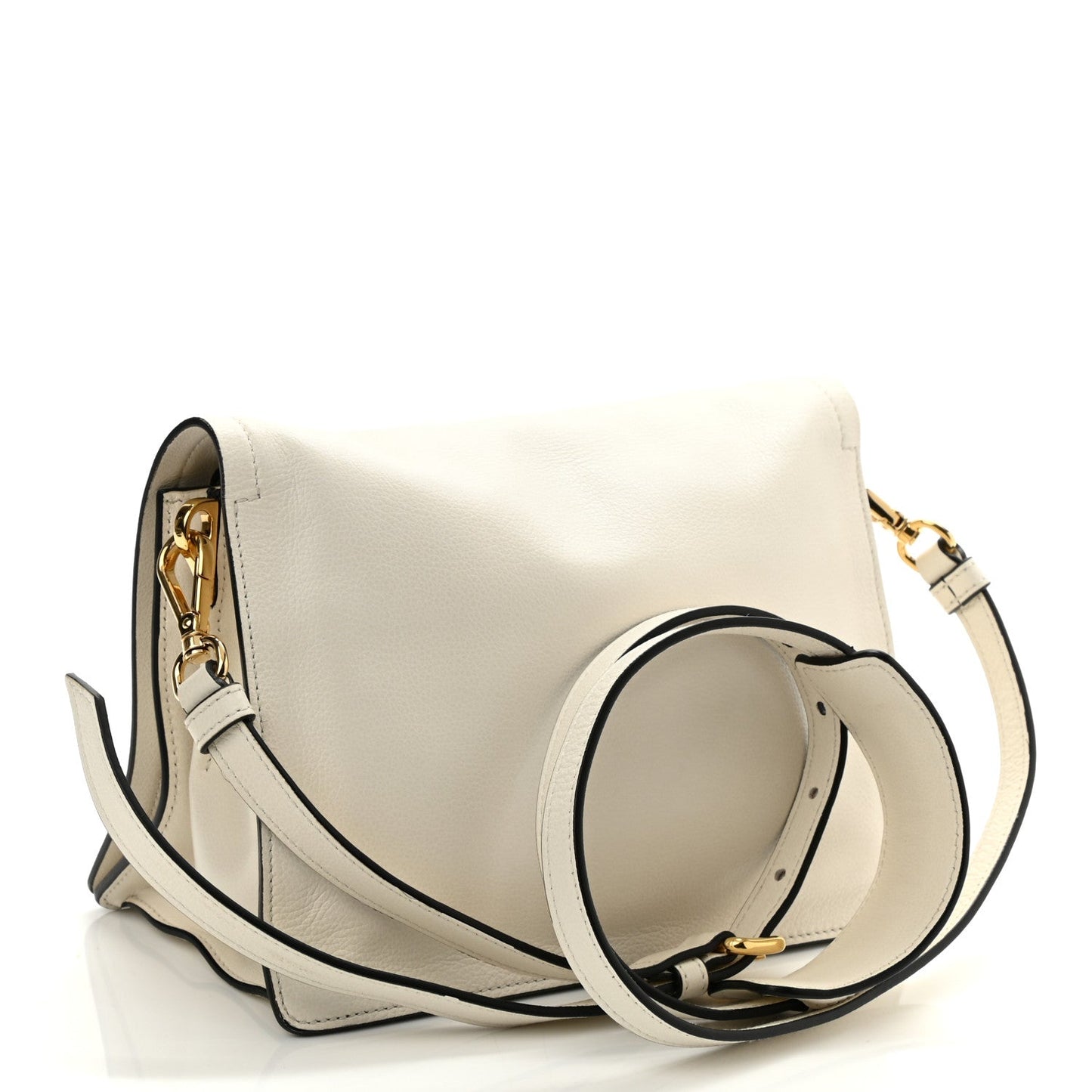 PRADA VITELLO DAINO LEATHER CROSSBODY FLAP BAG