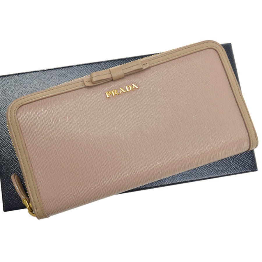PRADA VITELLO MOVE LEATHER CONTINENTAL WALLET
