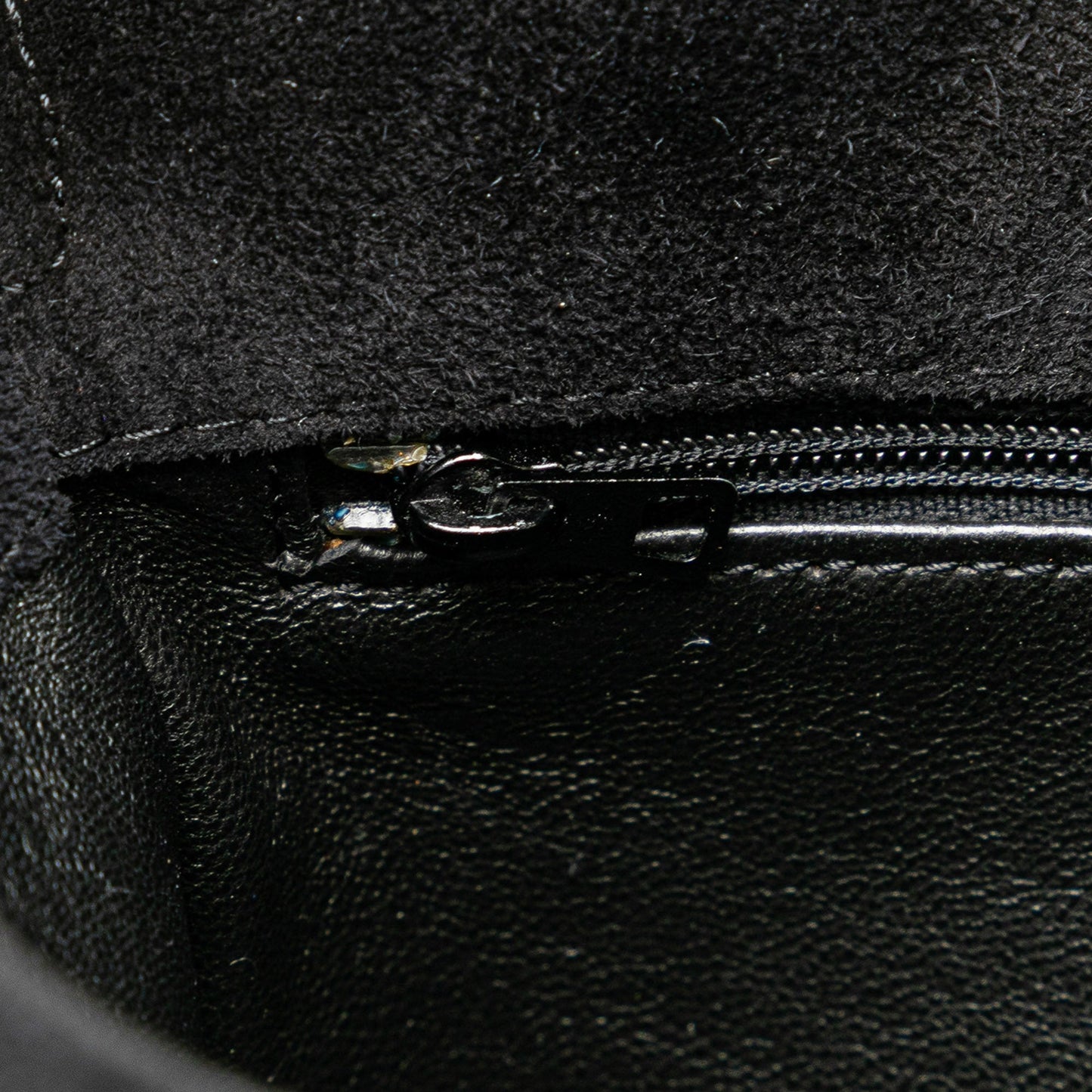 Chanel Cc Quilted Suede Shoulder Bag