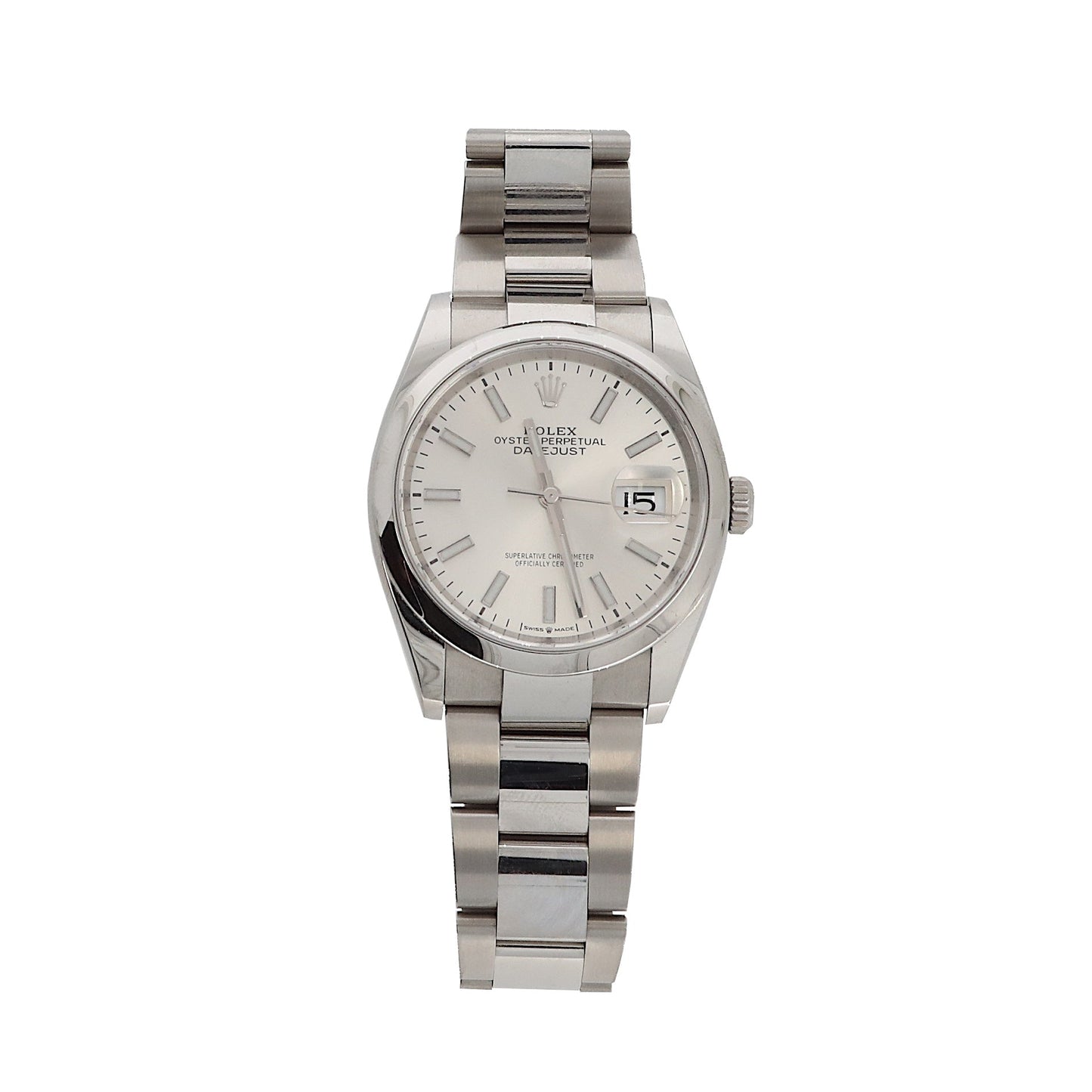 ROLEX Datejust, steel watch and bracelet, circa 2019