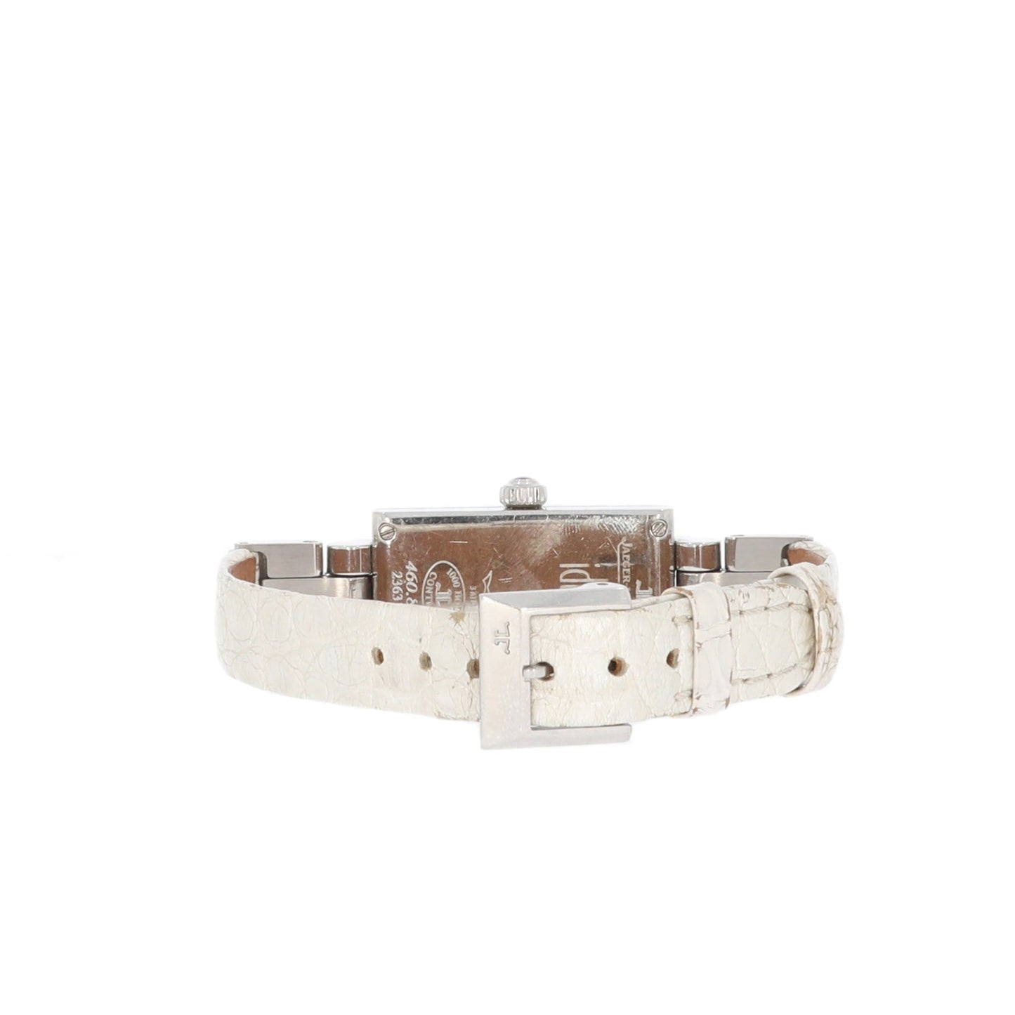 JAEGER-LECOULTRE Ideale steel watch set with diamonds with mother-of-pearl dial