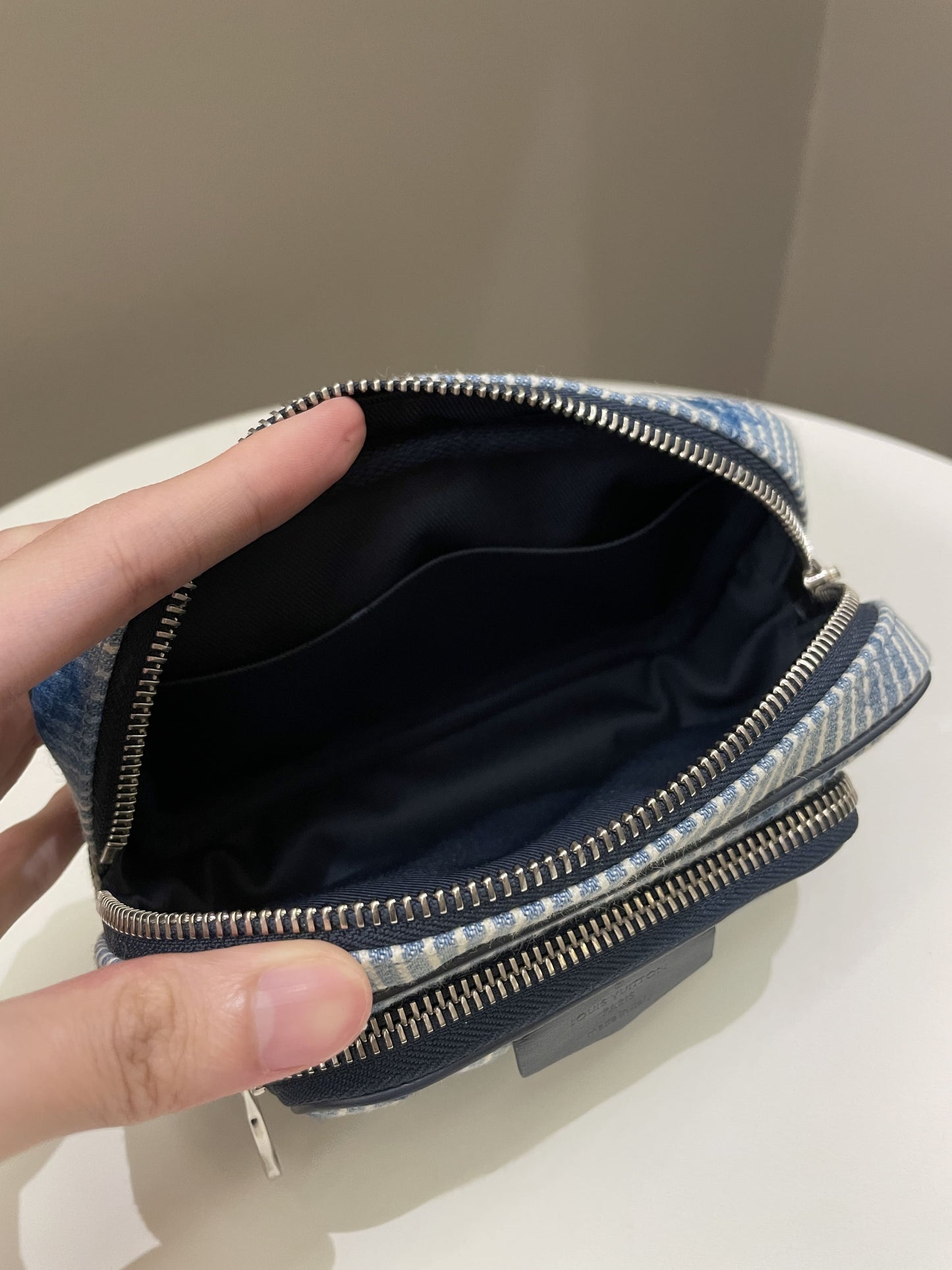 Louis Vuitton Outdoor Pouch Hickory Stripes Denim Watercolor
