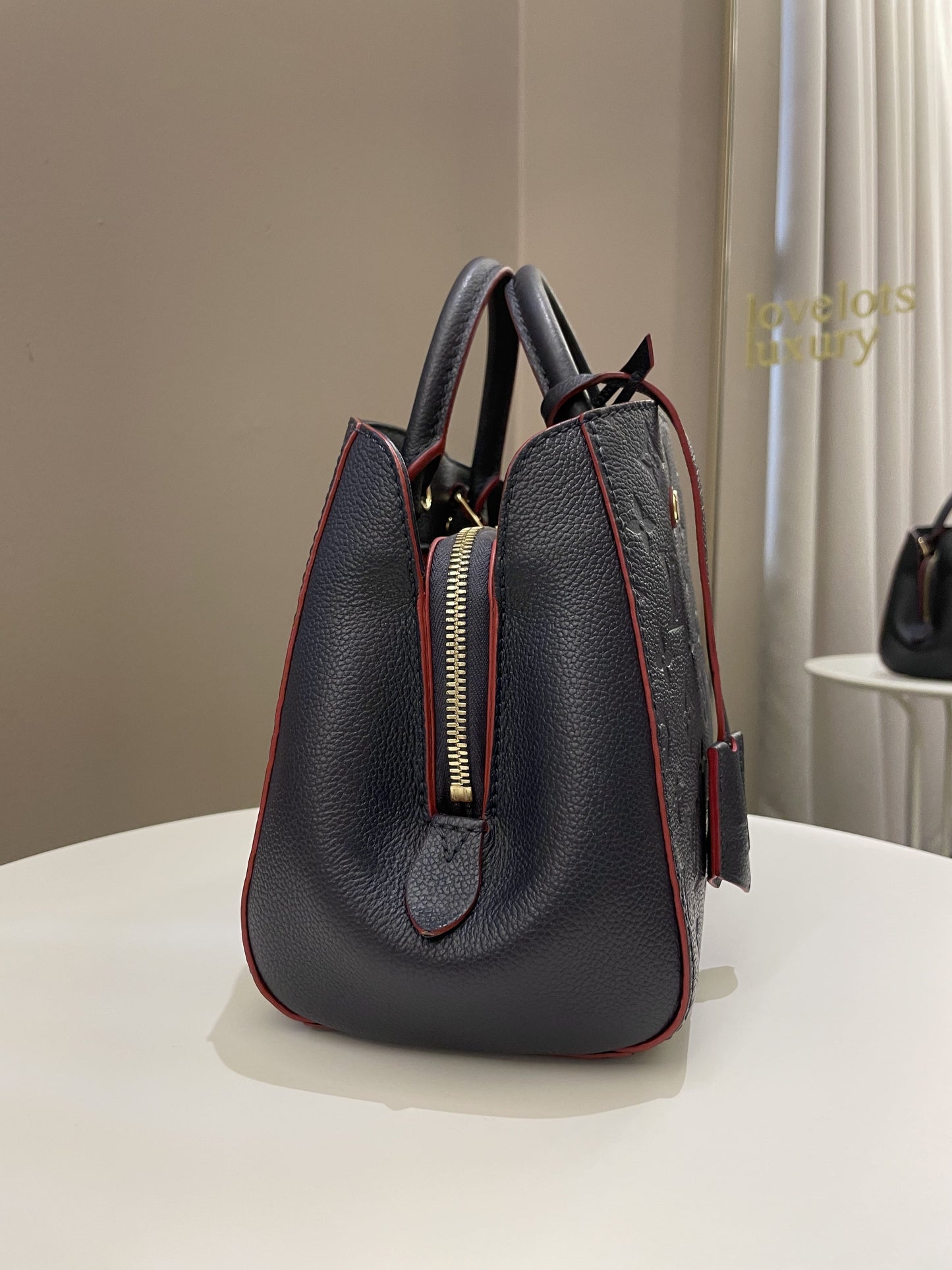 Louis Vuitton Montaigne BB Blue Empreinte