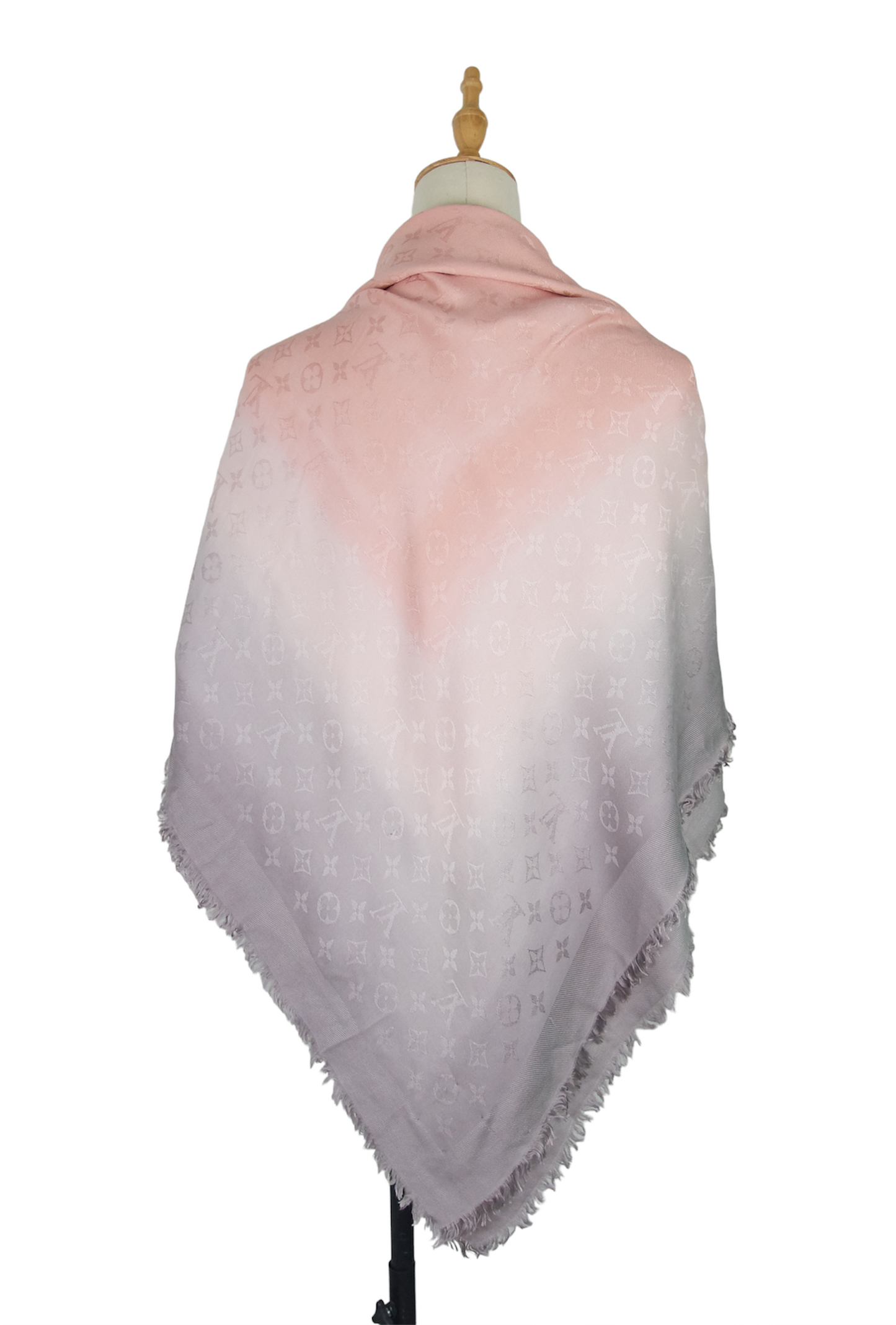 Louis Vuitto Monogram Blurrygram Silk and Wool Shawl
