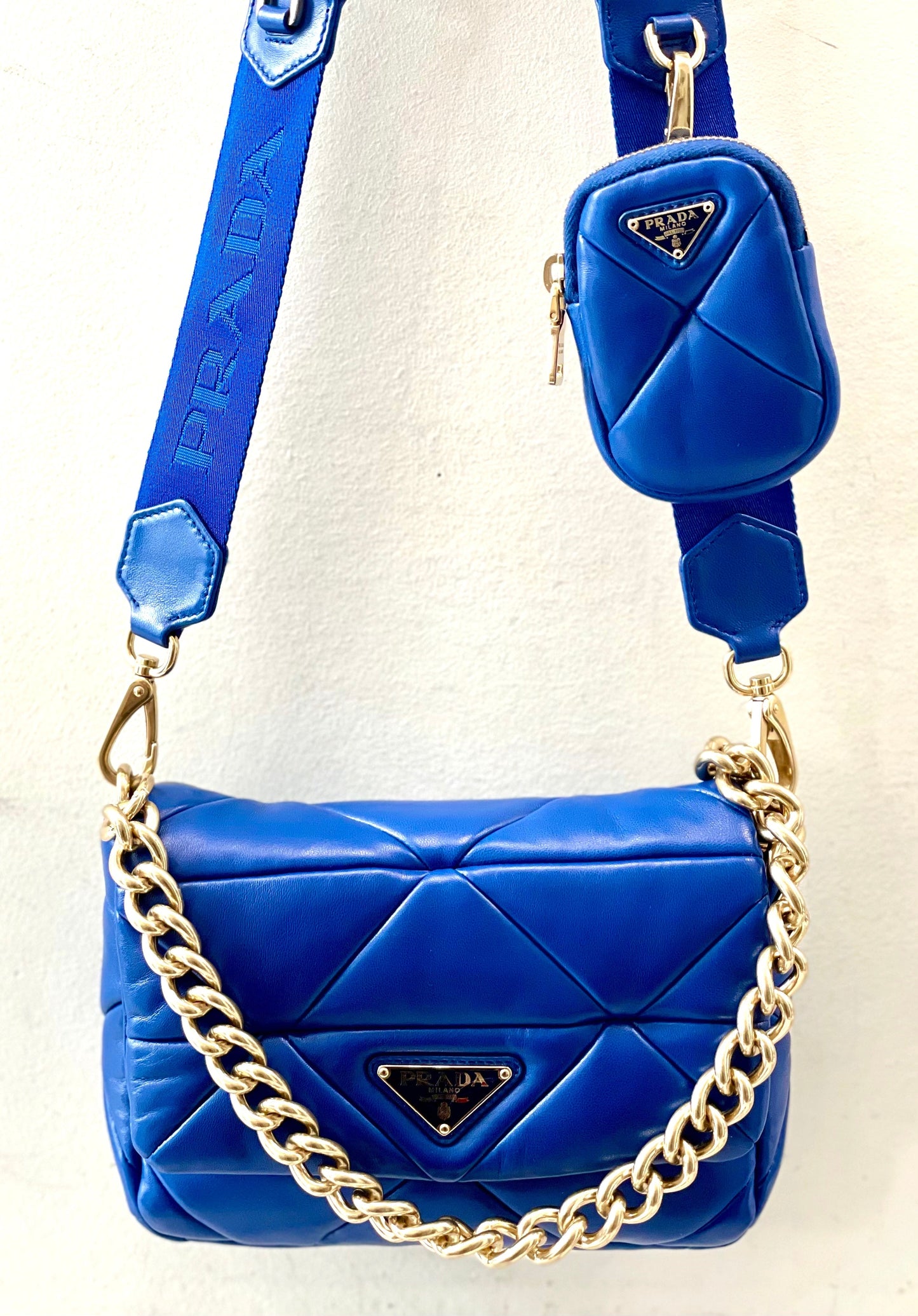 PRADA SYSTEM NAPPA LEATHER PATCHWORK BAG