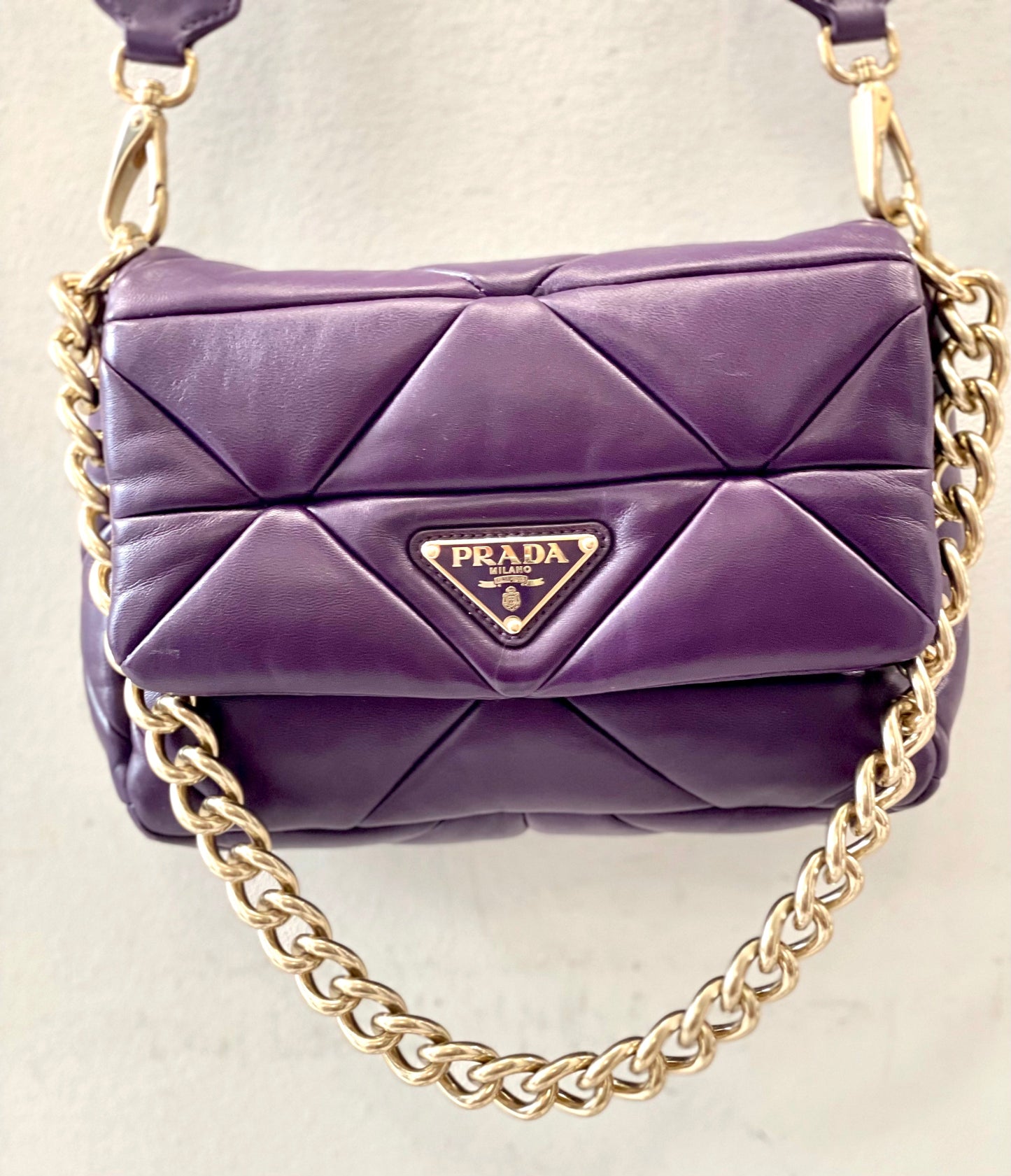 PRADA SYSTEM NAPPA LEATHER PATCHWORK BAG