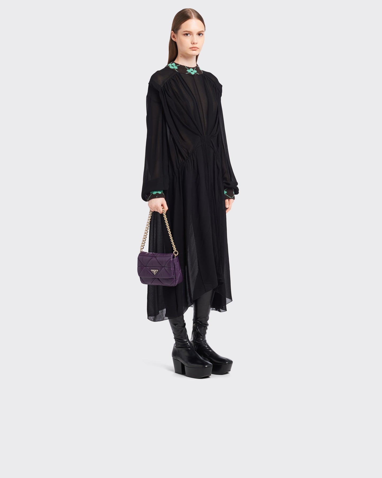 PRADA SYSTEM NAPPA LEATHER PATCHWORK BAG