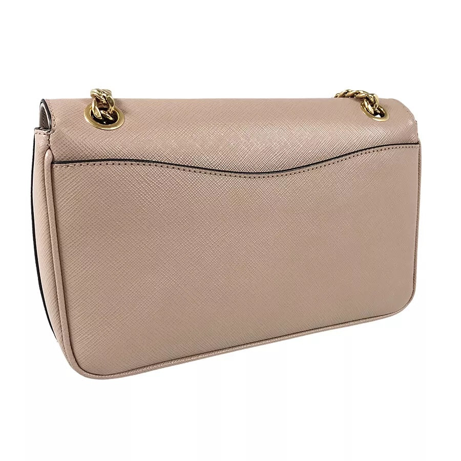PRADA PATTINA NUDE SAFFIANO LEATHER SHOULDER BAG
