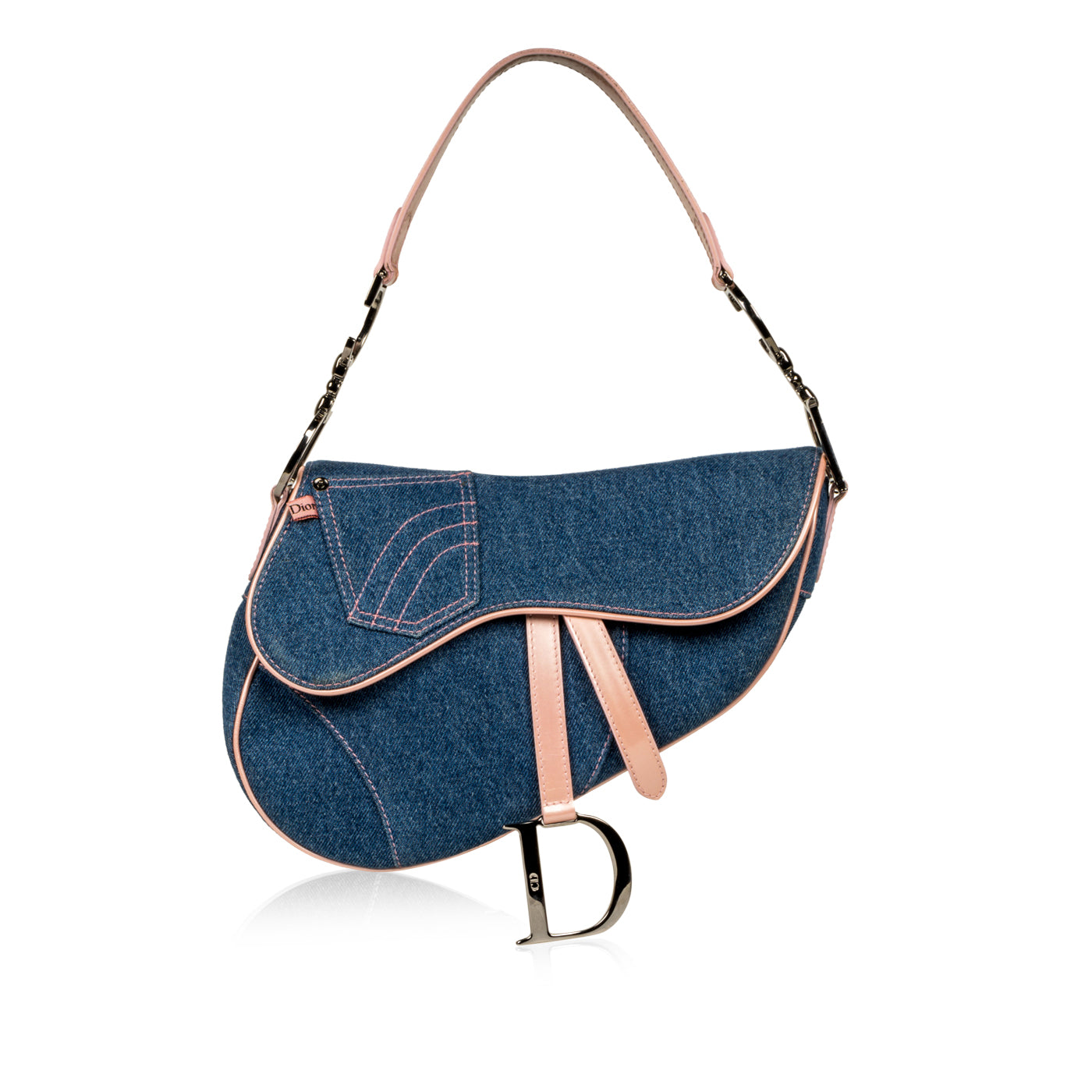 Christian Dior Vintage Saddle Bag - Denim