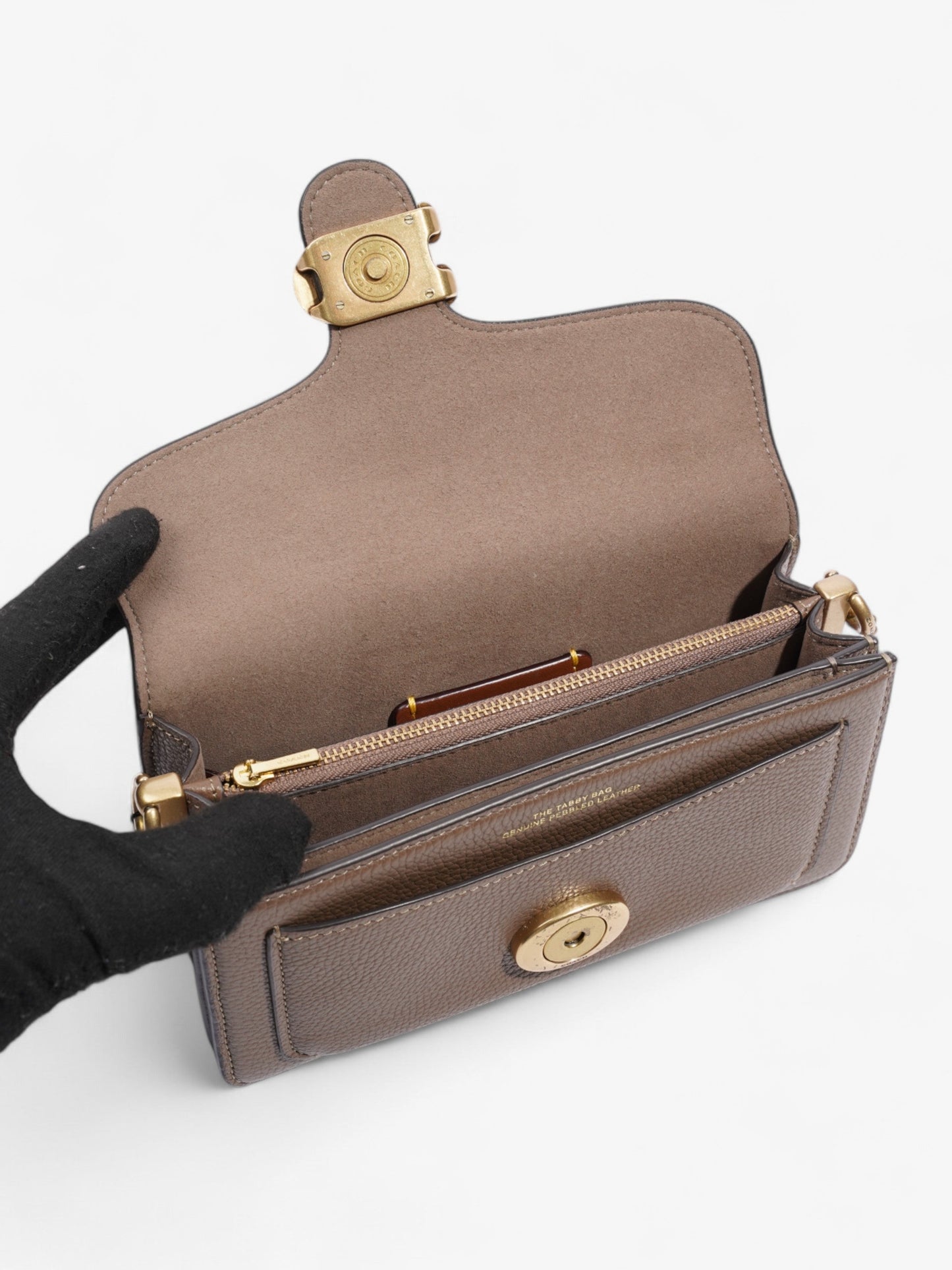 Coach Tabby Dark Stone Grained Leather 20