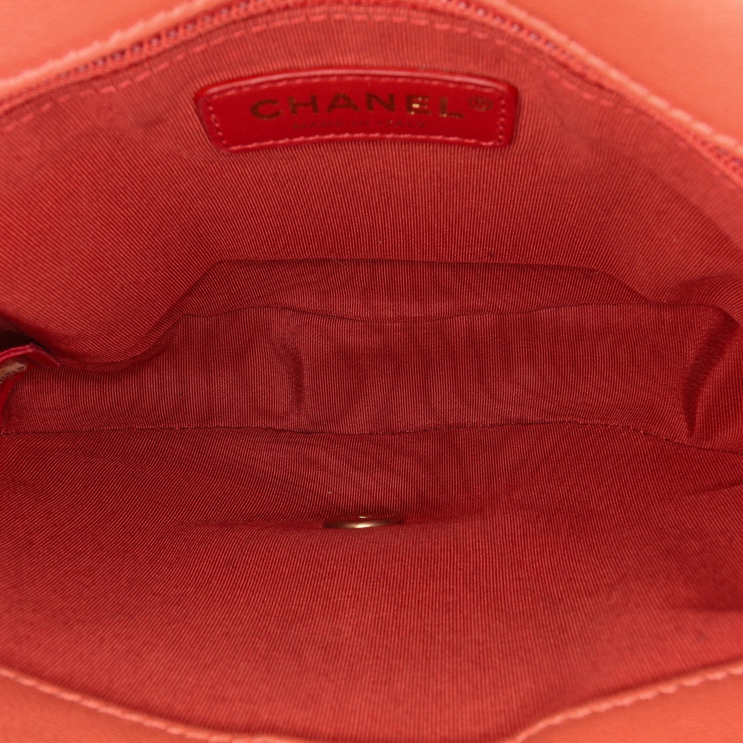 Chanel Small Quilted Lambskin Chain Detail Saddle Bag