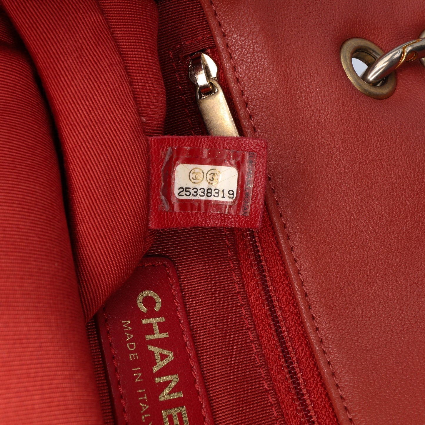 Chanel Small Quilted Lambskin Chain Detail Saddle Bag