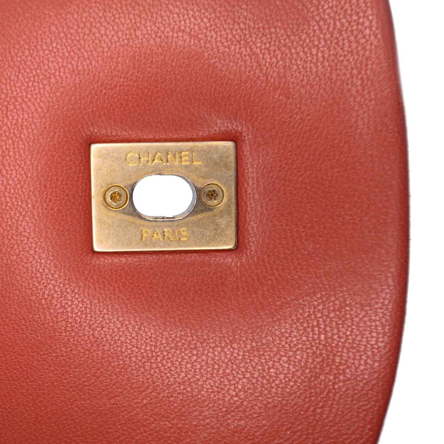 Chanel Small Quilted Lambskin Chain Detail Saddle Bag