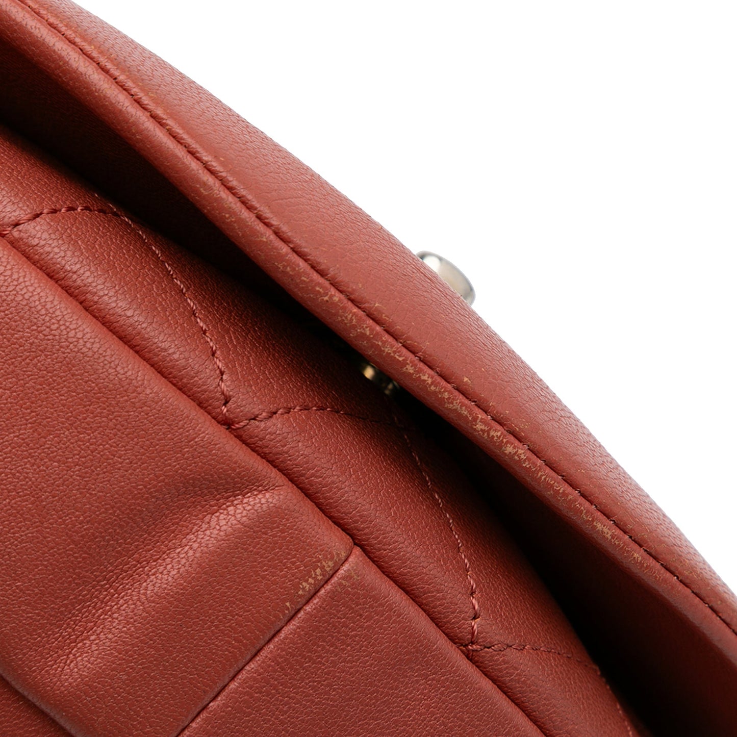 Chanel Small Quilted Lambskin Chain Detail Saddle Bag