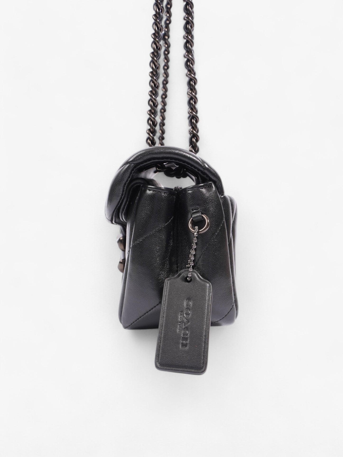 Coach Quilted Tabby Black Nappa Leather 20