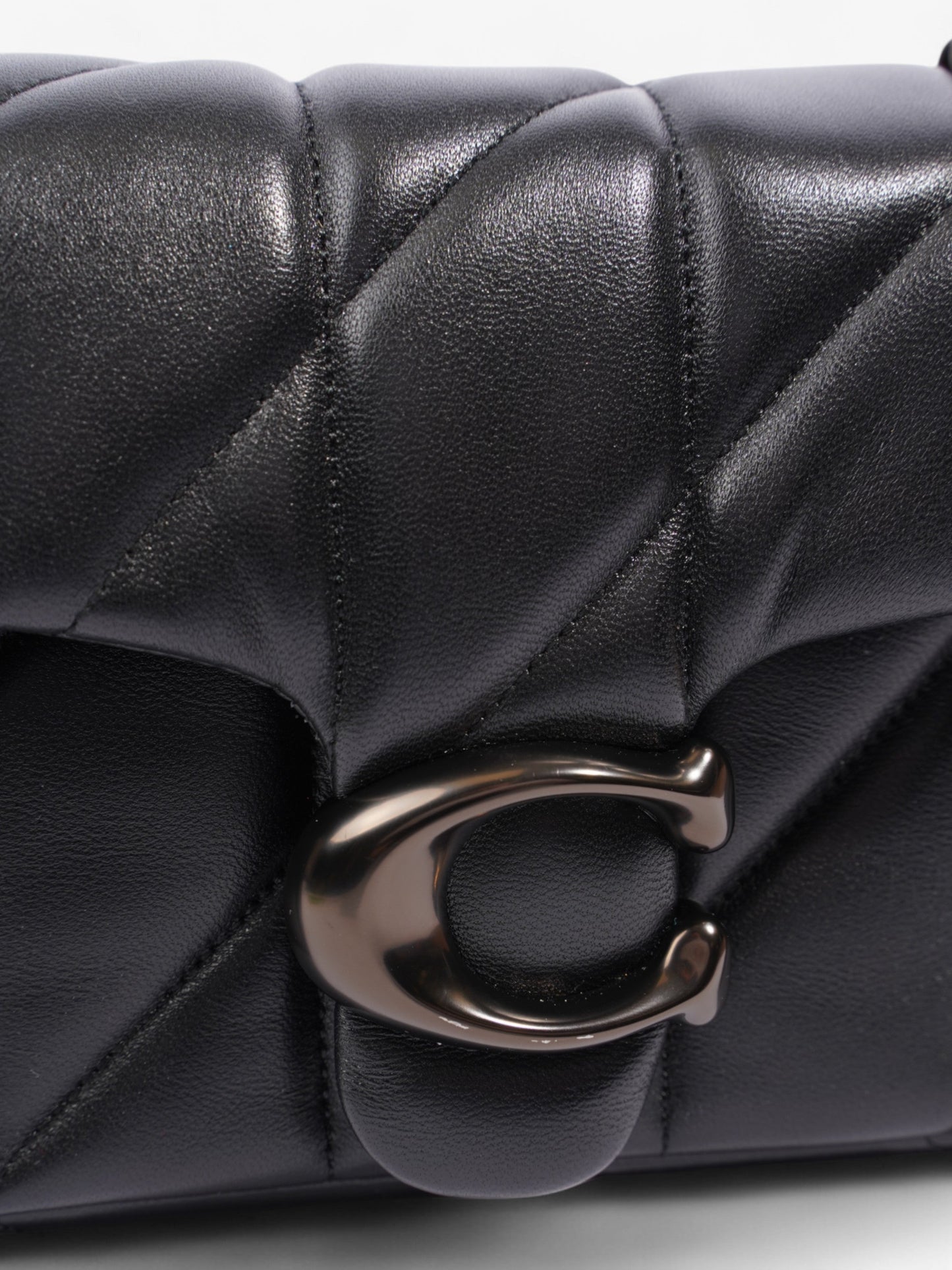 Coach Quilted Tabby Black Nappa Leather 20