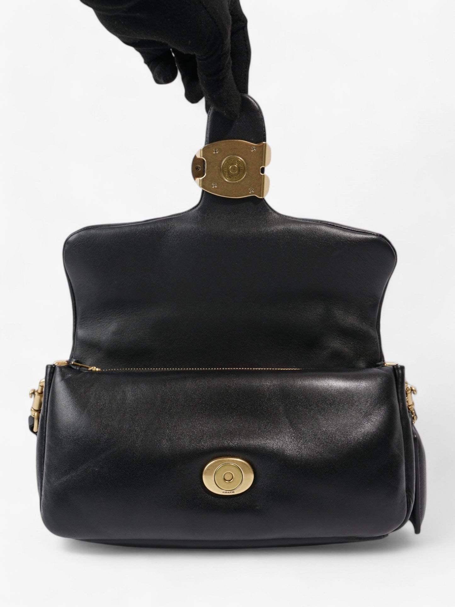 Coach Pillow Tabby Black Nappa Leather 26