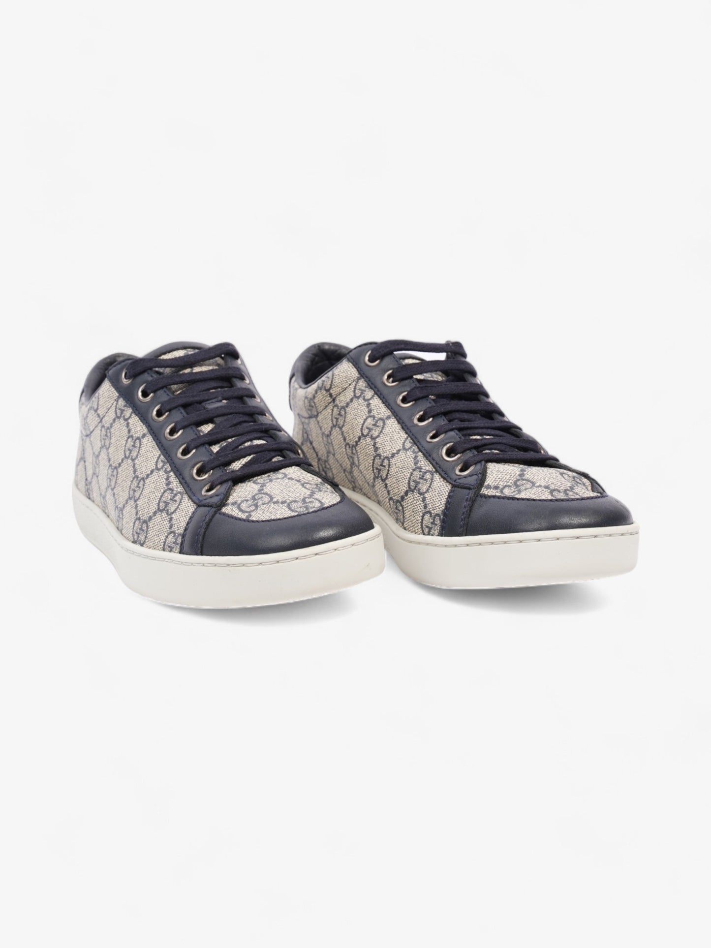 Gucci Brooklyn GG Supreme Beige / Navy Coated Canvas EU 37 UK 4