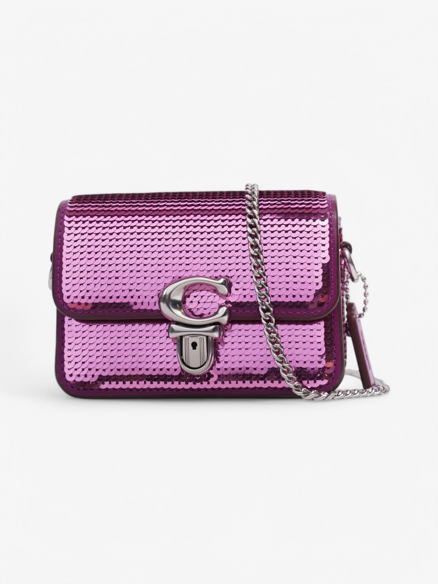 Coach Studio Baguette Purple Sequin 12